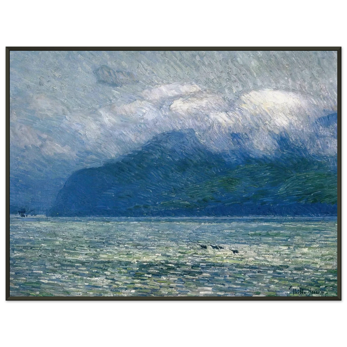Childe Hassam The Silver Veil and the Golden Gate Framed Art Print - Aluminum Frame - 60x80 cm / 24x32 inches