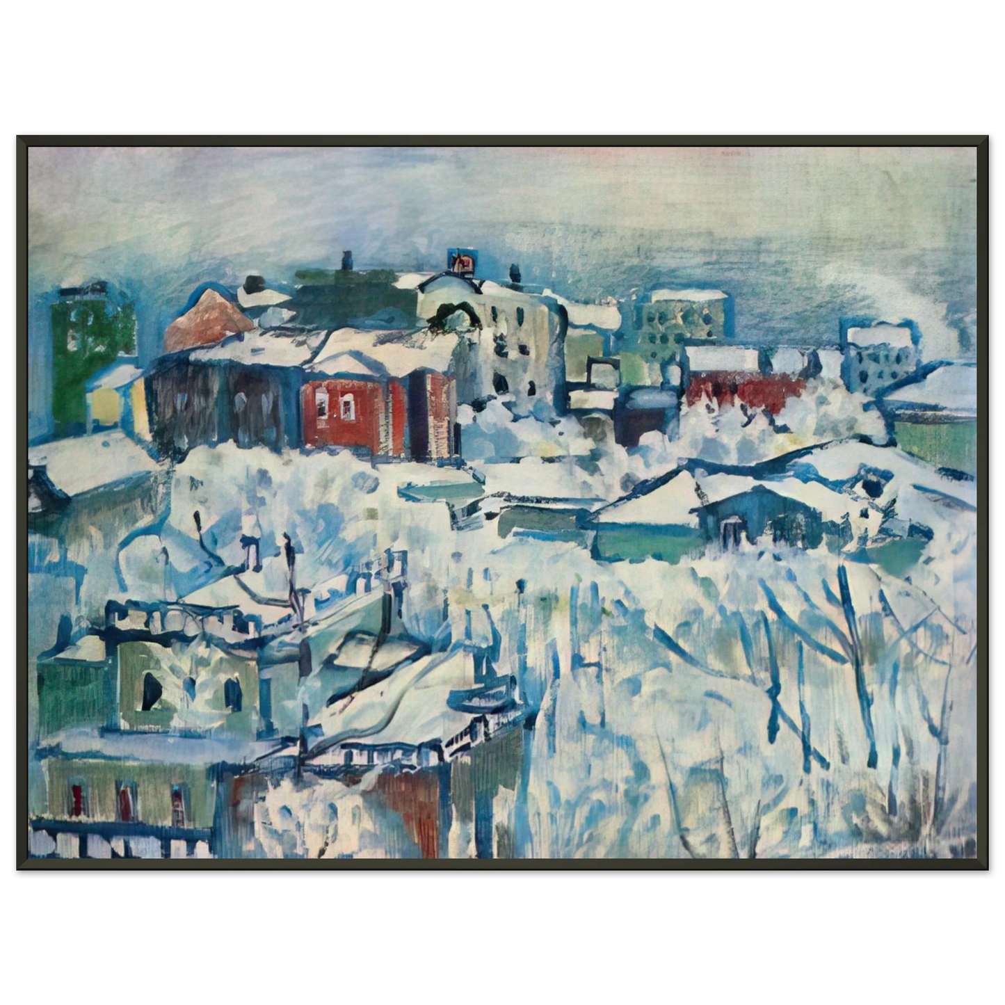 Wassily Kandinsky  MOSCOW SMOLENSKY BOULEVARD STUDY 1916 Framed Art Print  - Aluminum Frame - 70x100 cm / 28x40 inches