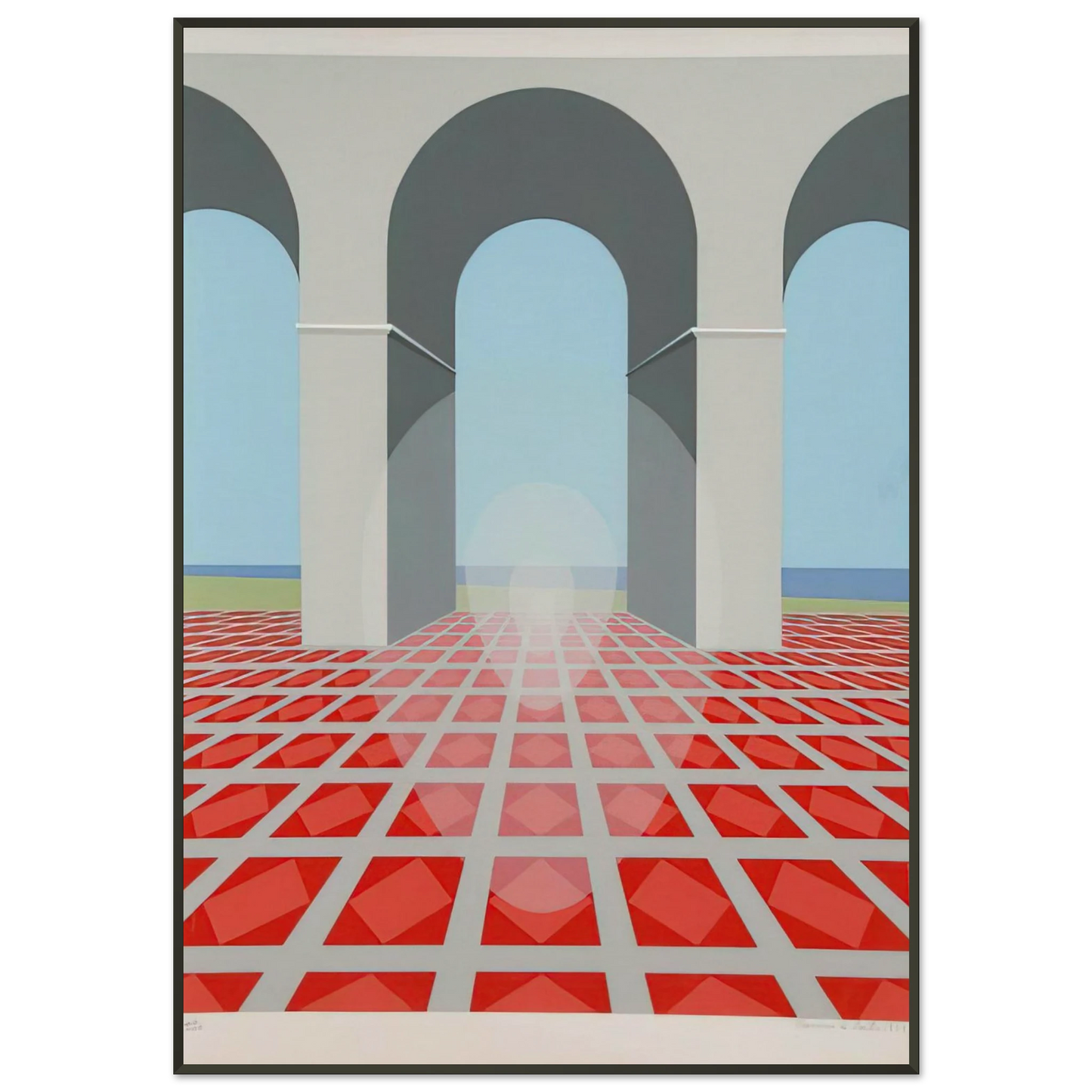 Clarence Holbrook Carter Arches 1979 Framed Art Print - Aluminum Frame - 21x29.7 cm / 8x12"