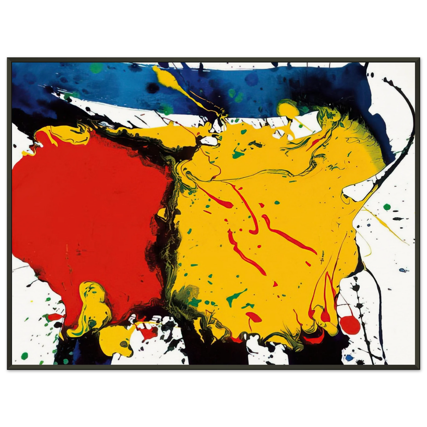 Sam Francis Untitled SFP94109 SFF 1757 Framed Art Print - Aluminum Frame - 60x80 cm / 24x32 inches