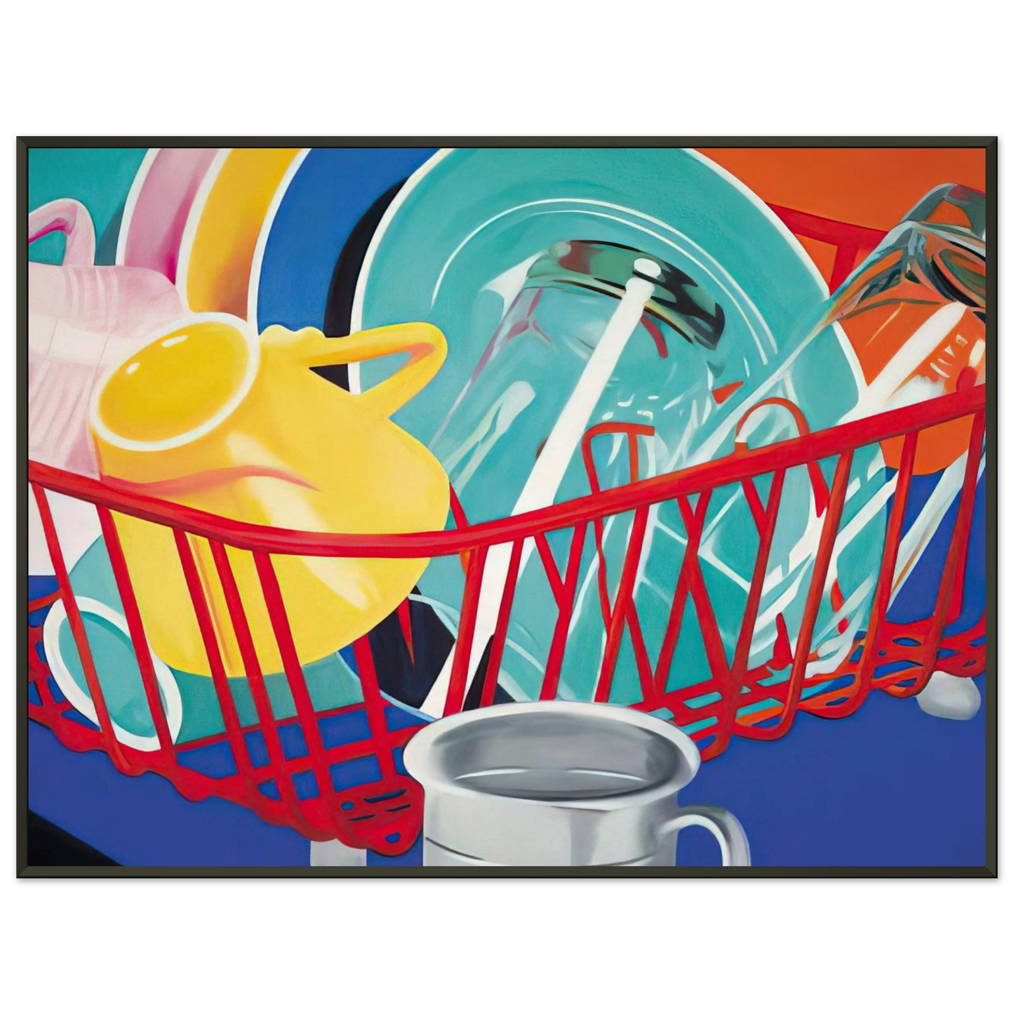 James Rosenquist Dishes Framed Art Print - Aluminum Frame - 60x80 cm / 24x32 inches