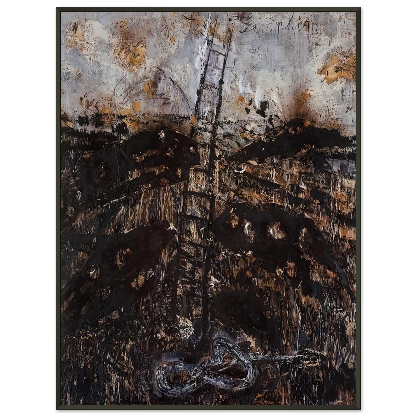 Anselm Kiefer SERAPHIM 1984 Framed Art Print - Aluminum Frame - 40x50 cm / 16x20 inches