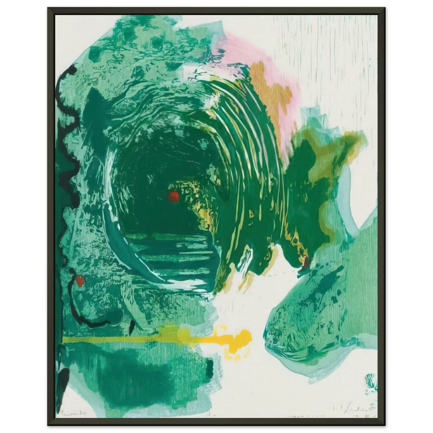Helen Frankenthaler  Radius  1993 Framed Art Print  - Aluminum Frame - 70x100 cm / 28x40 inches