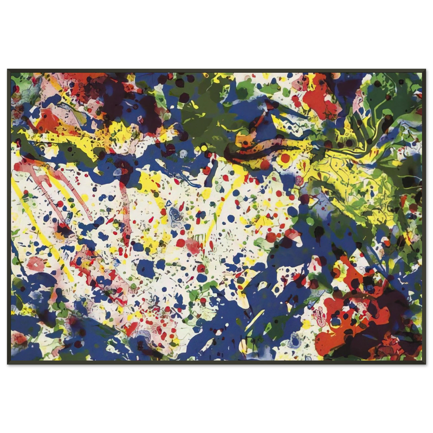 Sam Francis Untitled from Papierski Portfolio SF 355 Framed Art Print - Aluminum Frame - 21x29.7 cm / 8x12"