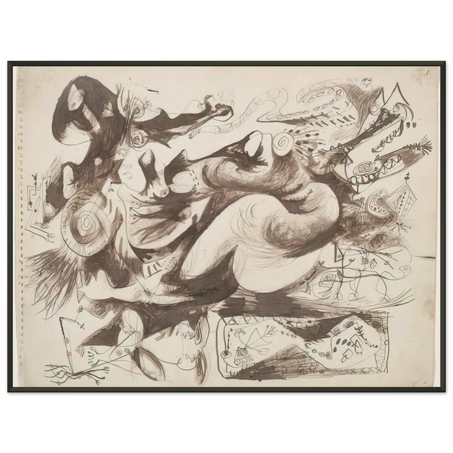 Jackson Pollock UNTITLED O CONNOR THAW 770 Framed Art Print - Aluminum Frame - 40x50 cm / 16x20 inches