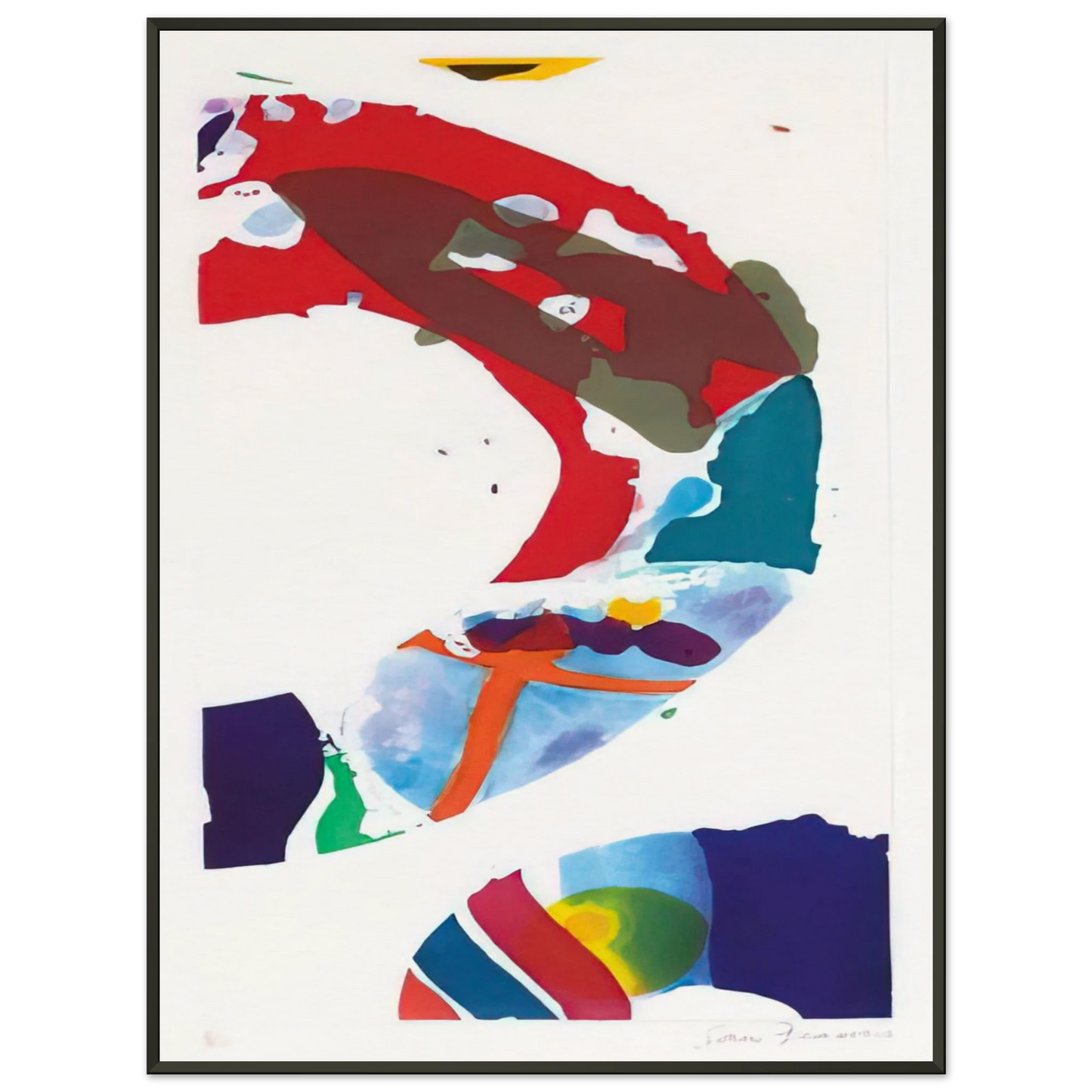 Sam Francis Untitled SFE 090 Framed Art Print - Aluminum Frame - 60x80 cm / 24x32 inches