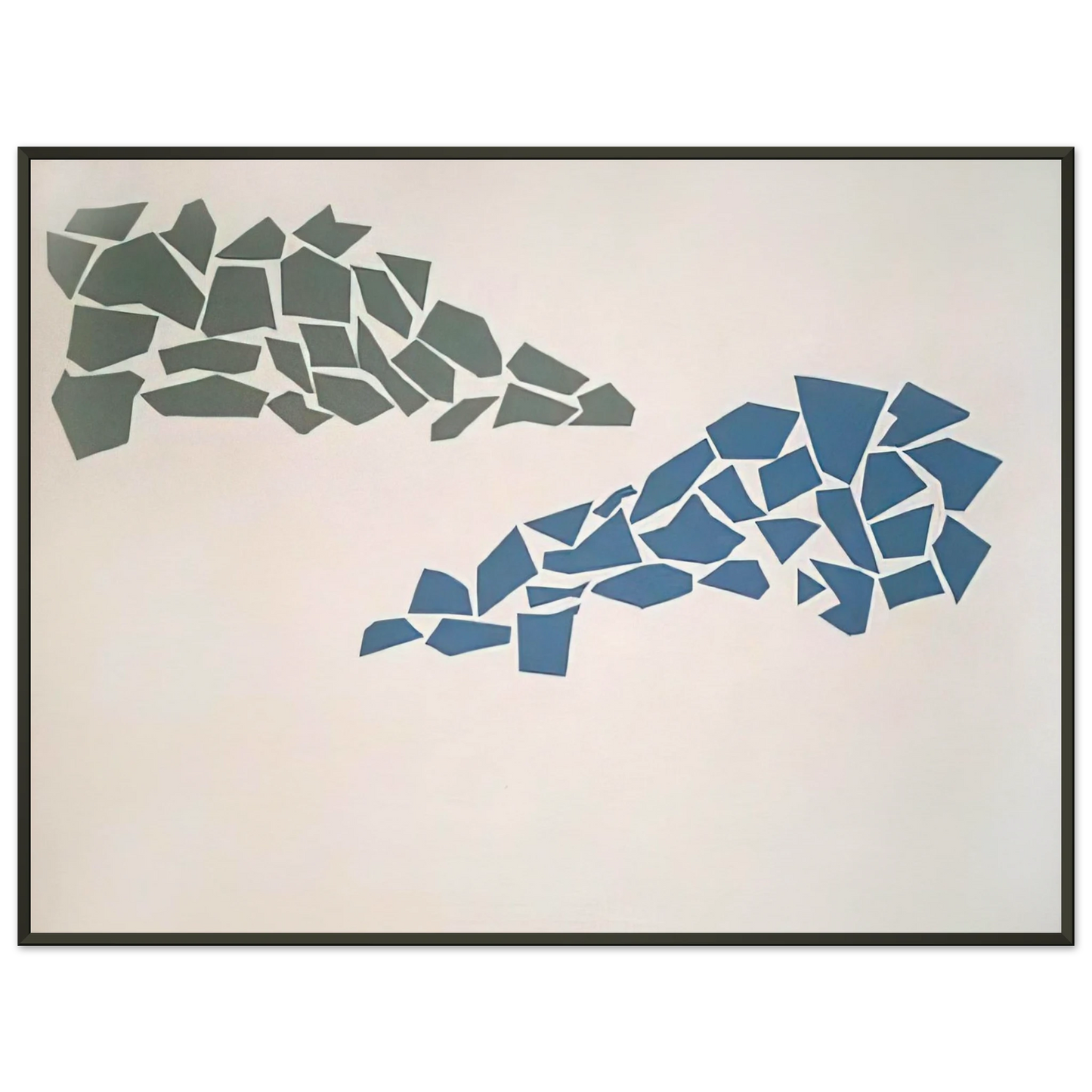 Robert Goodnough Blue and Green 1968 Framed Art Print - Aluminum Frame - 70x100 cm / 28x40 inches