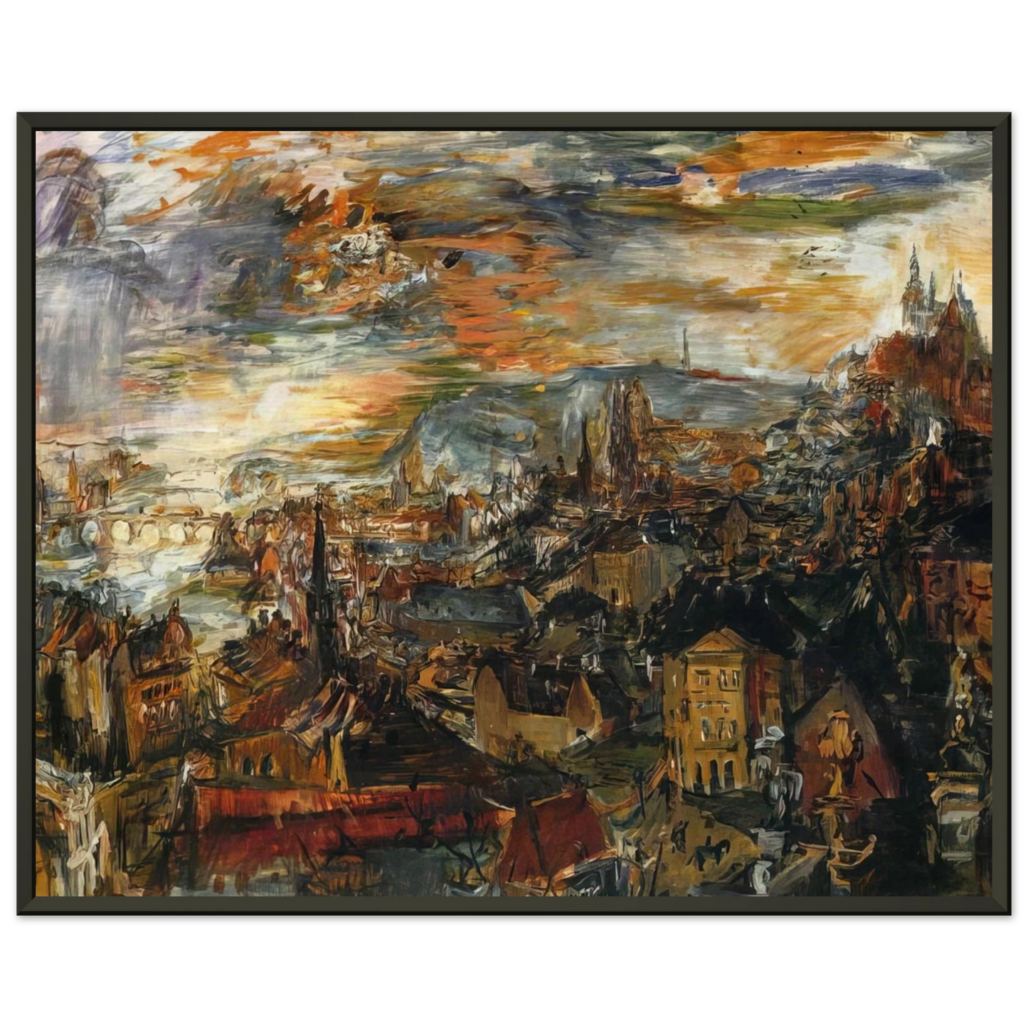 OSKAR KOKOSCHKA NOTDETECTED235890 Framed Art Print - Aluminum Frame - 70x100 cm / 28x40 inches