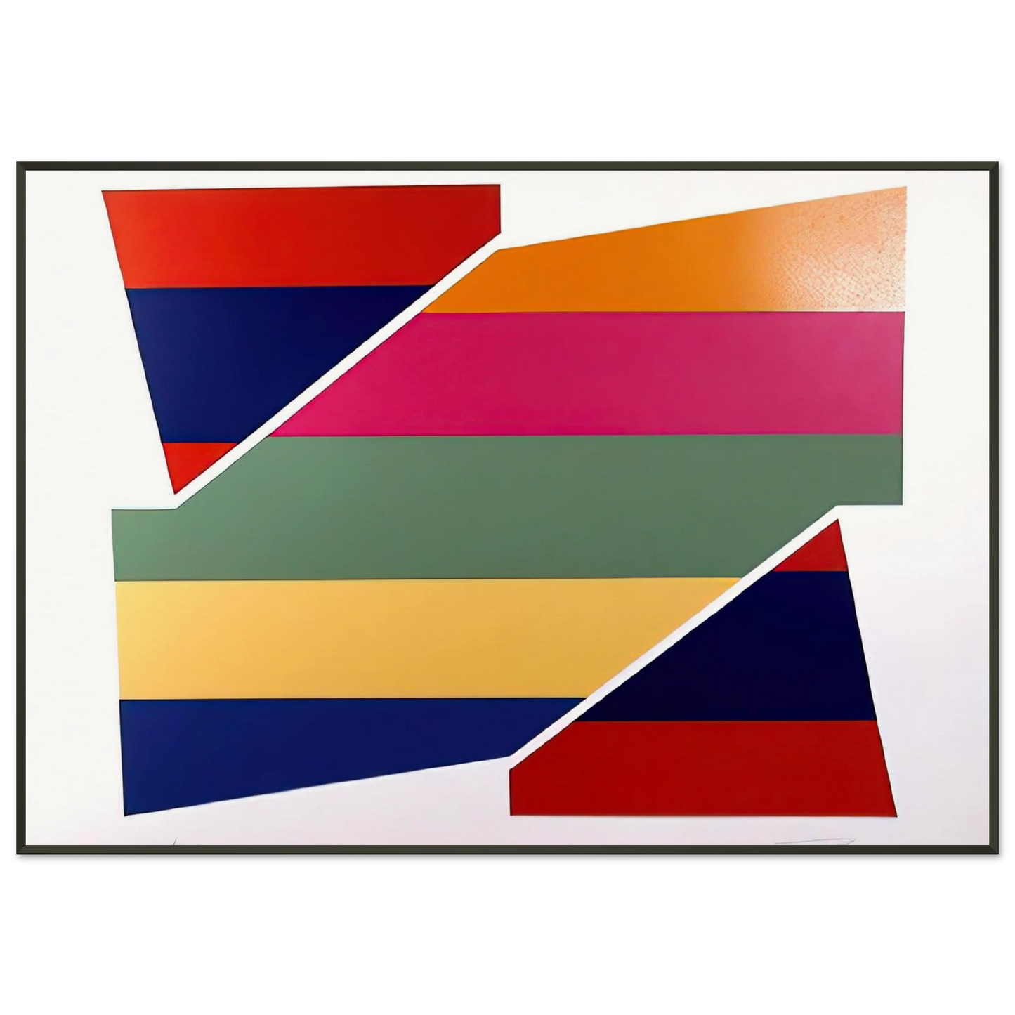 Larry Zox Rotation I 1980 Framed Art Print - Aluminum Frame - 21x29.7 cm / 8x12"