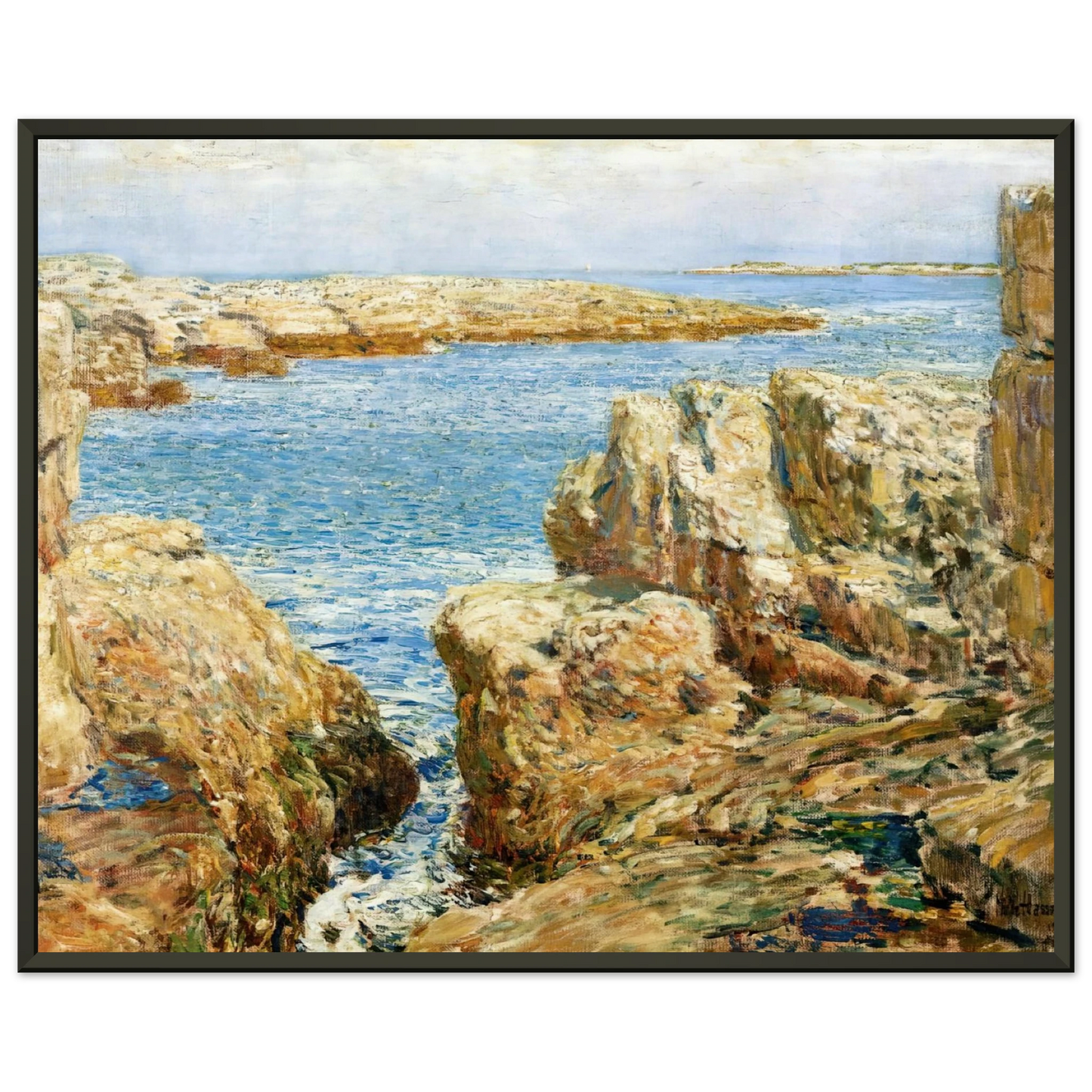 Childe Hassam Coast Scene Isles of Shoals Framed Art Print - Aluminum Frame - 70x100 cm / 28x40 inches