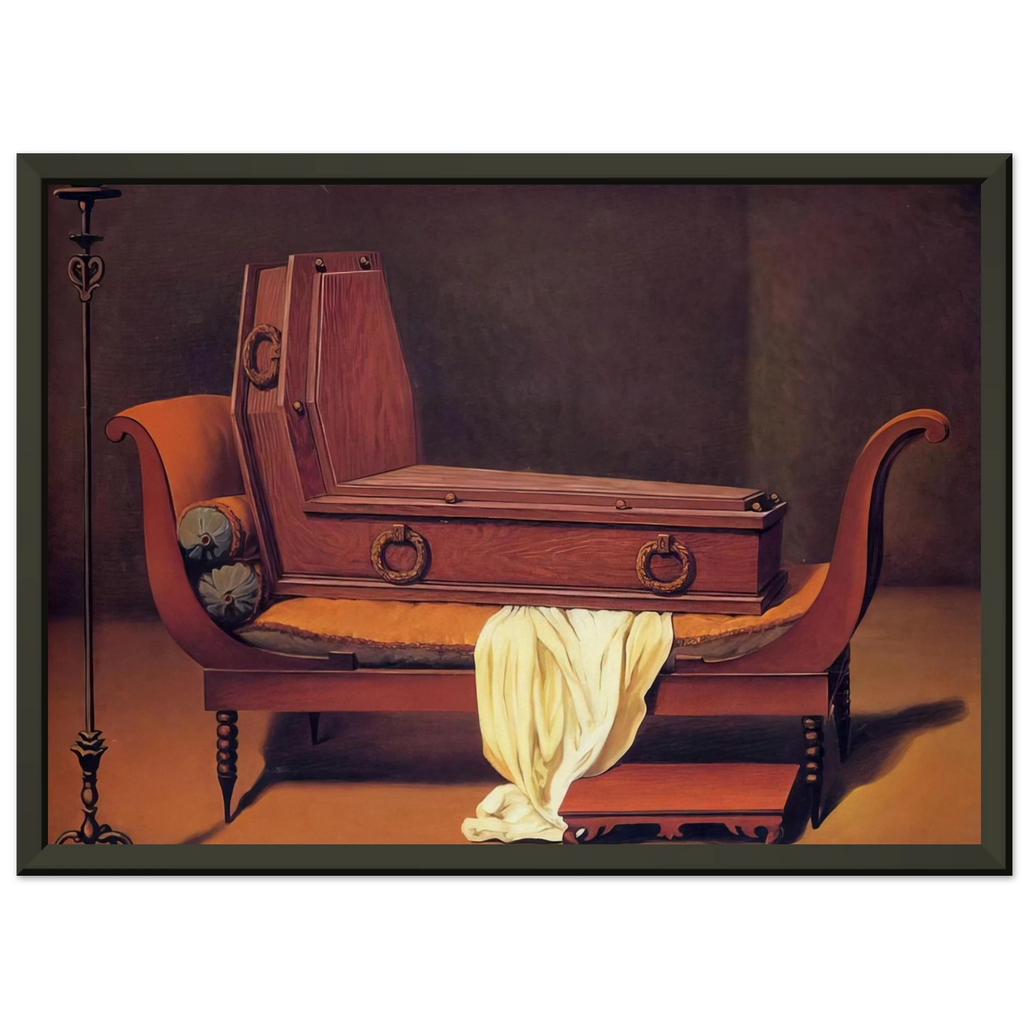 Rene Magritte PERSPECTIVE MADAME RECAMIER BY DAVID 1949 Framed Art Print - Aluminum Frame - 40x50 cm / 16x20 inches