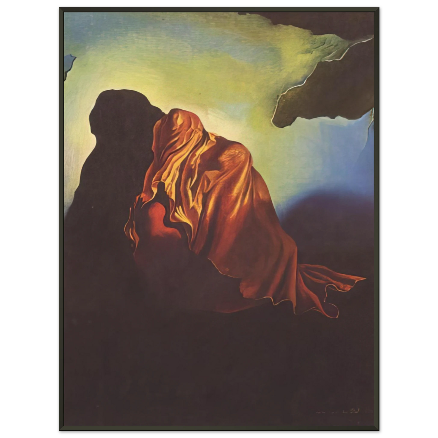 Salvador Dali THE VEILED HEART Framed Art Print - Aluminum Frame - 40x50 cm / 16x20 inches
