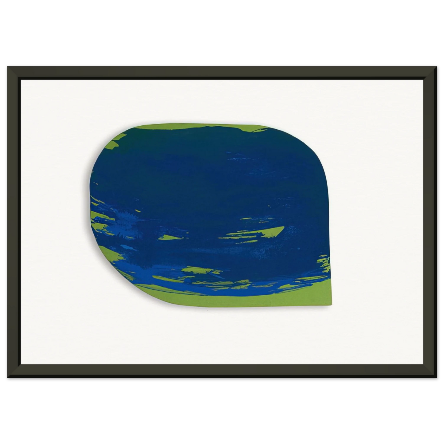Blinky Palermo Blau auf Grun 1965 Framed Art Print - Aluminum Frame - 60x80 cm / 24x32 inches