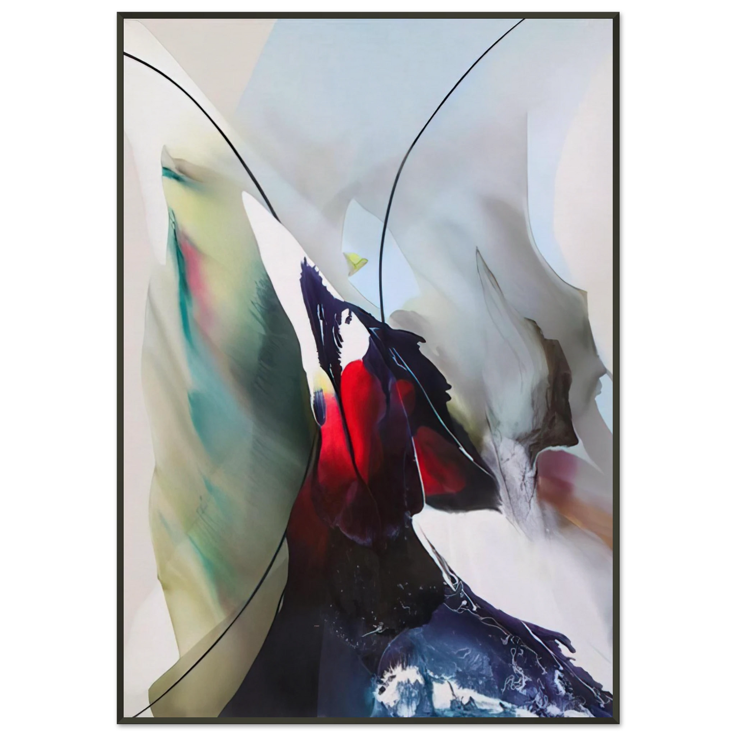 Paul Jenkins Phenomena Tarot Over Framed Art Print - Aluminum Frame - 21x29.7 cm / 8x12"