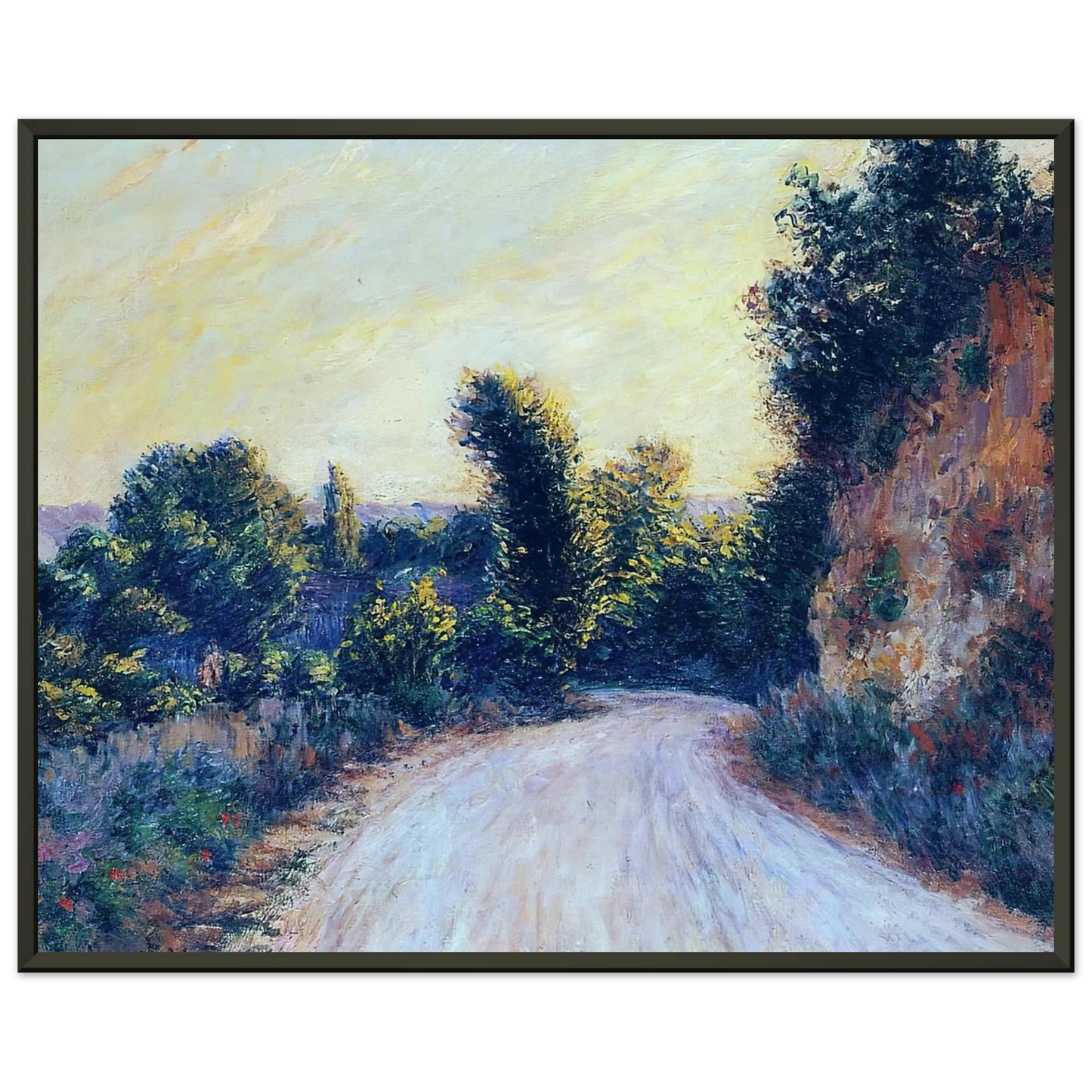claude monet  Road near Giverny Framed Art Print  - Aluminum Frame - 60x80 cm / 24x32 inches