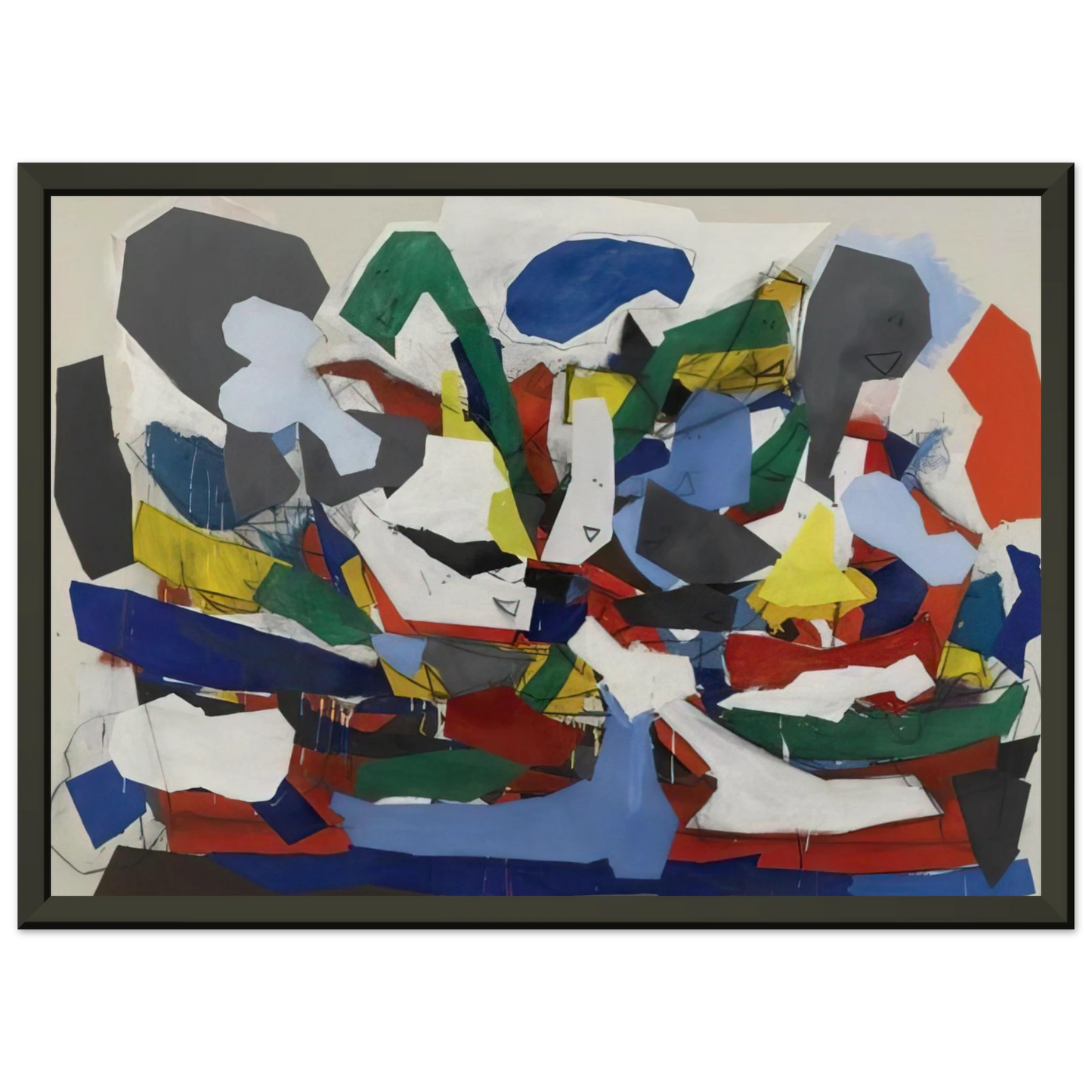 Robert Goodnough Adventure II 1963 Framed Art Print - Aluminum Frame - 60x80 cm / 24x32 inches