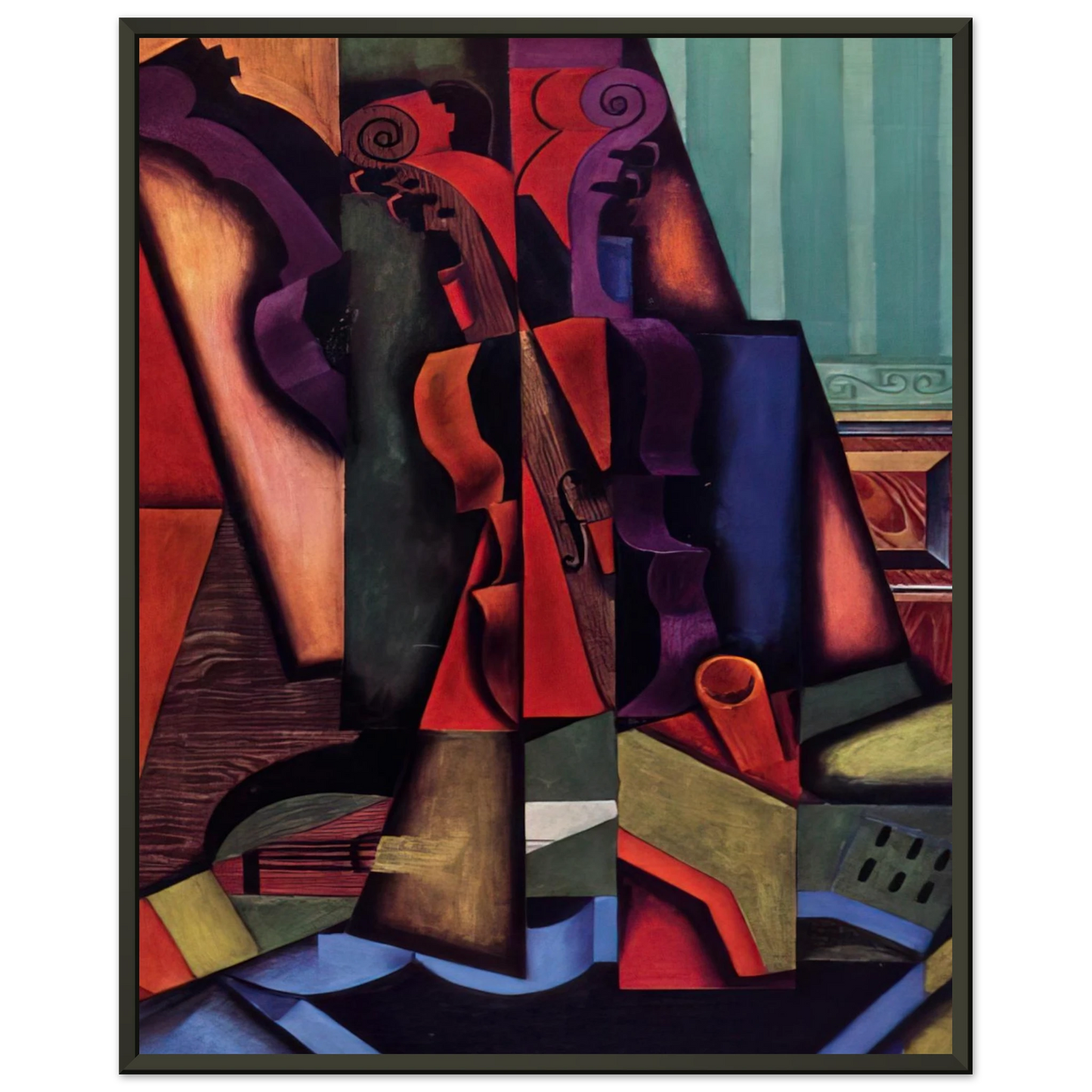 Juan Gris VIOLIN AND GUITAR 1913 Framed Art Print - Aluminum Frame - 70x100 cm / 28x40 inches