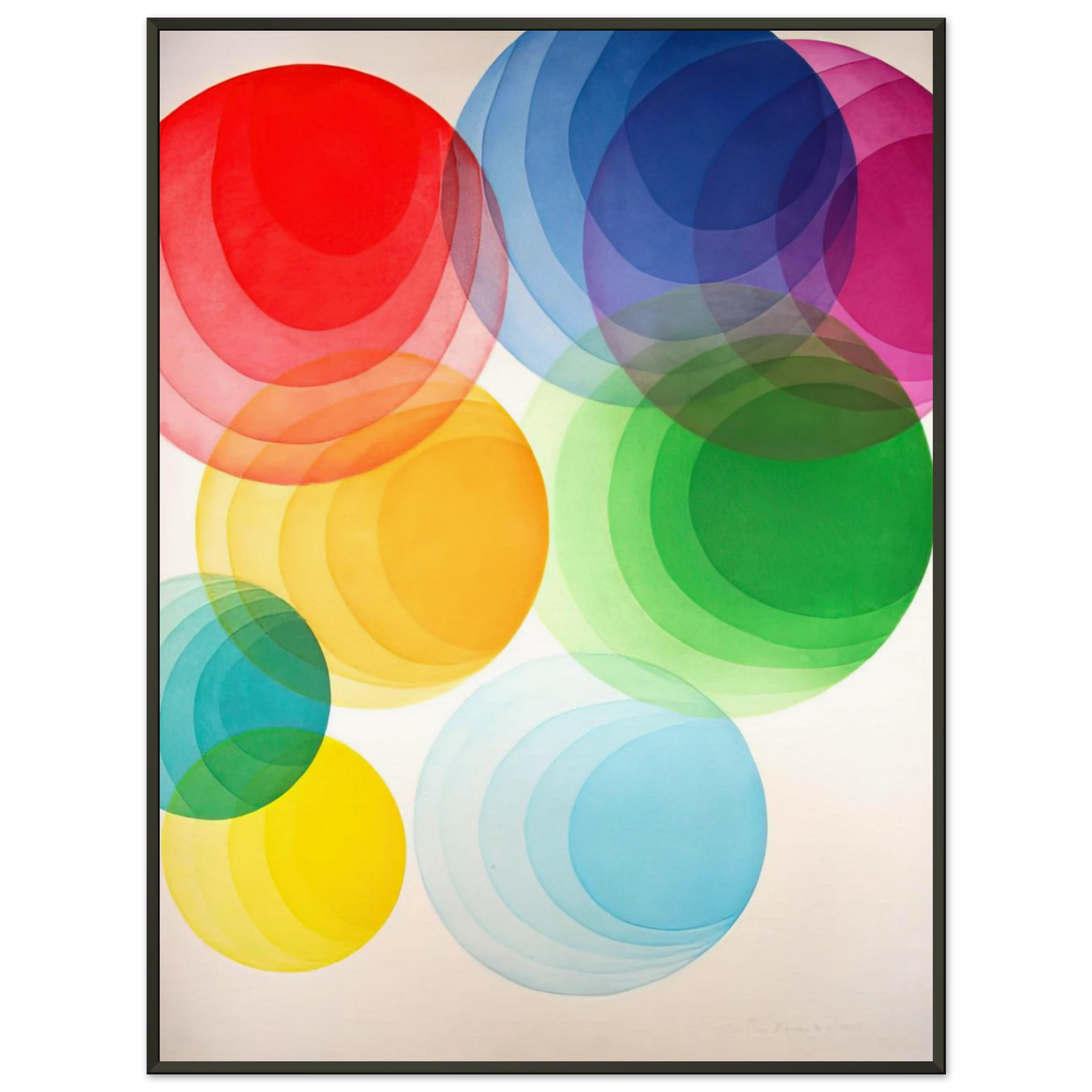 Piero Dorazio Untitled Op Art Framed Art Print - Aluminum Frame - 40x50 cm / 16x20 inches