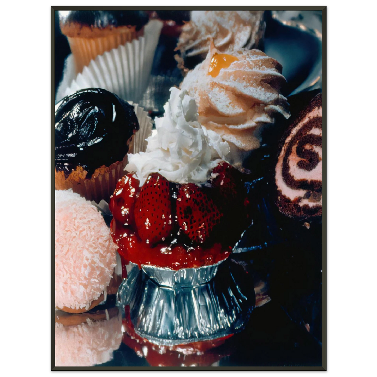 Audrey Flack STRAWBERRY TART SUPREME 1974 Framed Art Print - Aluminum Frame - 70x100 cm / 28x40 inches