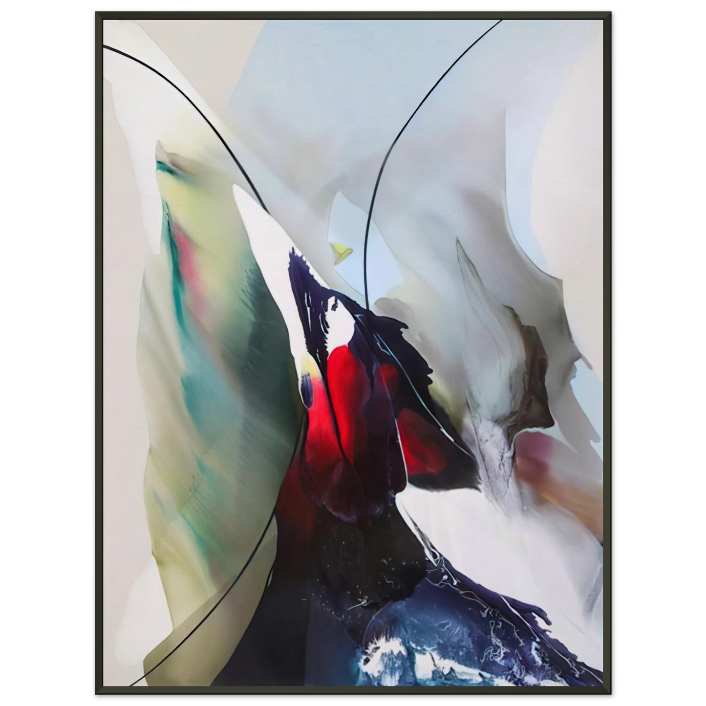 Paul Jenkins Phenomena Tarot Over Framed Art Print - Aluminum Frame - 40x50 cm / 16x20 inches