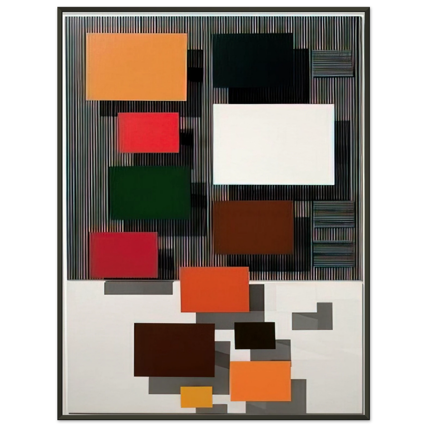 Jesus Rafael Soto VIBRATION SUPERIEURE 1998 Framed Art Print - Aluminum Frame - 60x80 cm / 24x32 inches