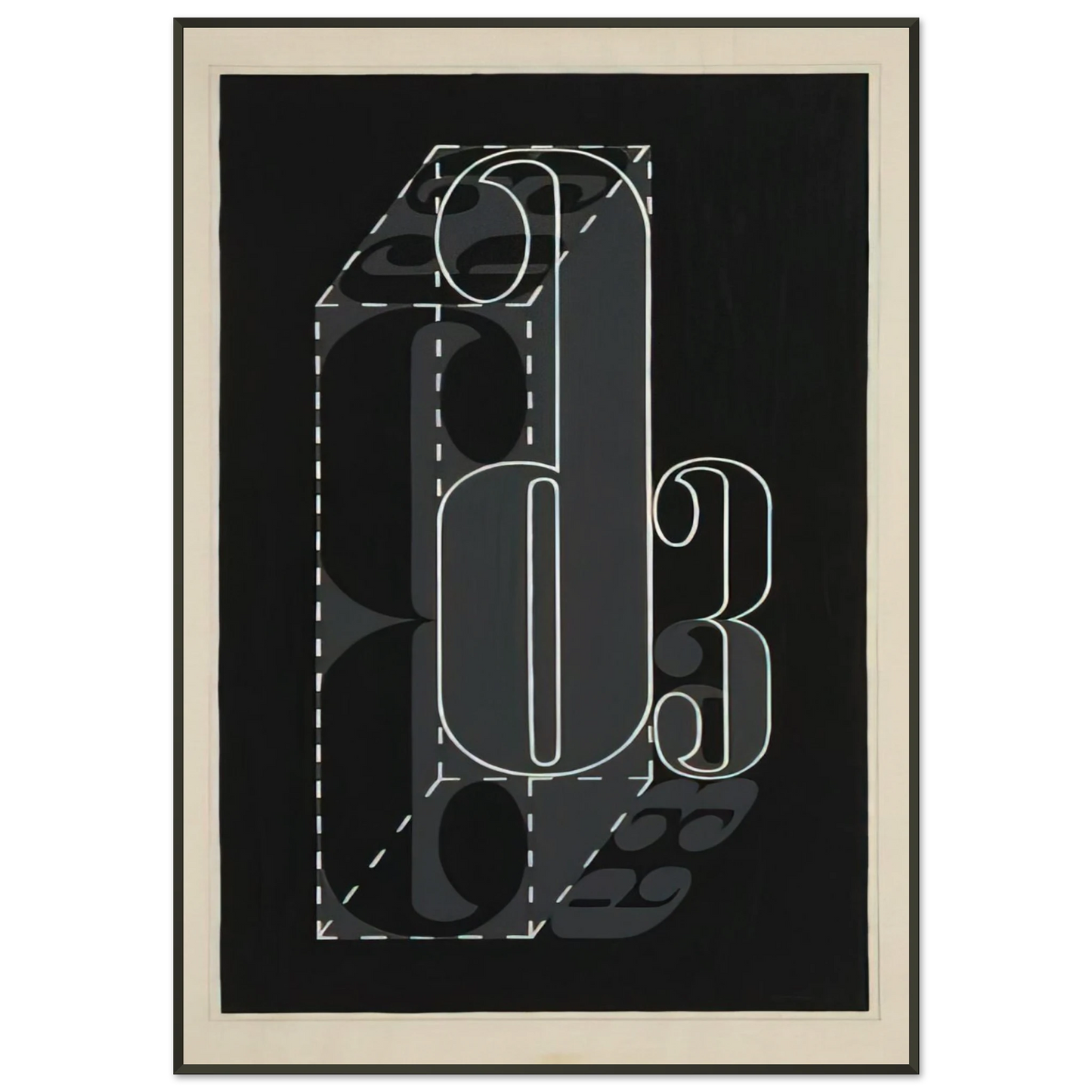 Josef Albers 6 AND 3 1931 Framed Art Print - Aluminum Frame - 21x29.7 cm / 8x12"