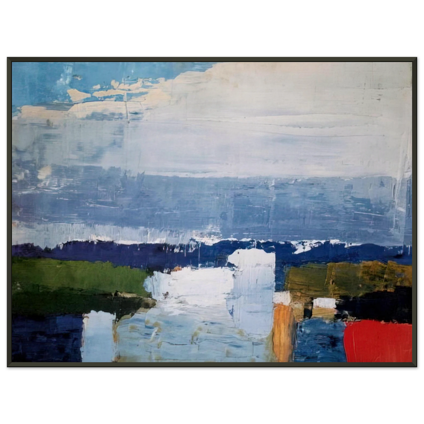 Nicolas de Stael Paysage du midi Art Informel Framed Art Print - Aluminum Frame - 40x50 cm / 16x20 inches