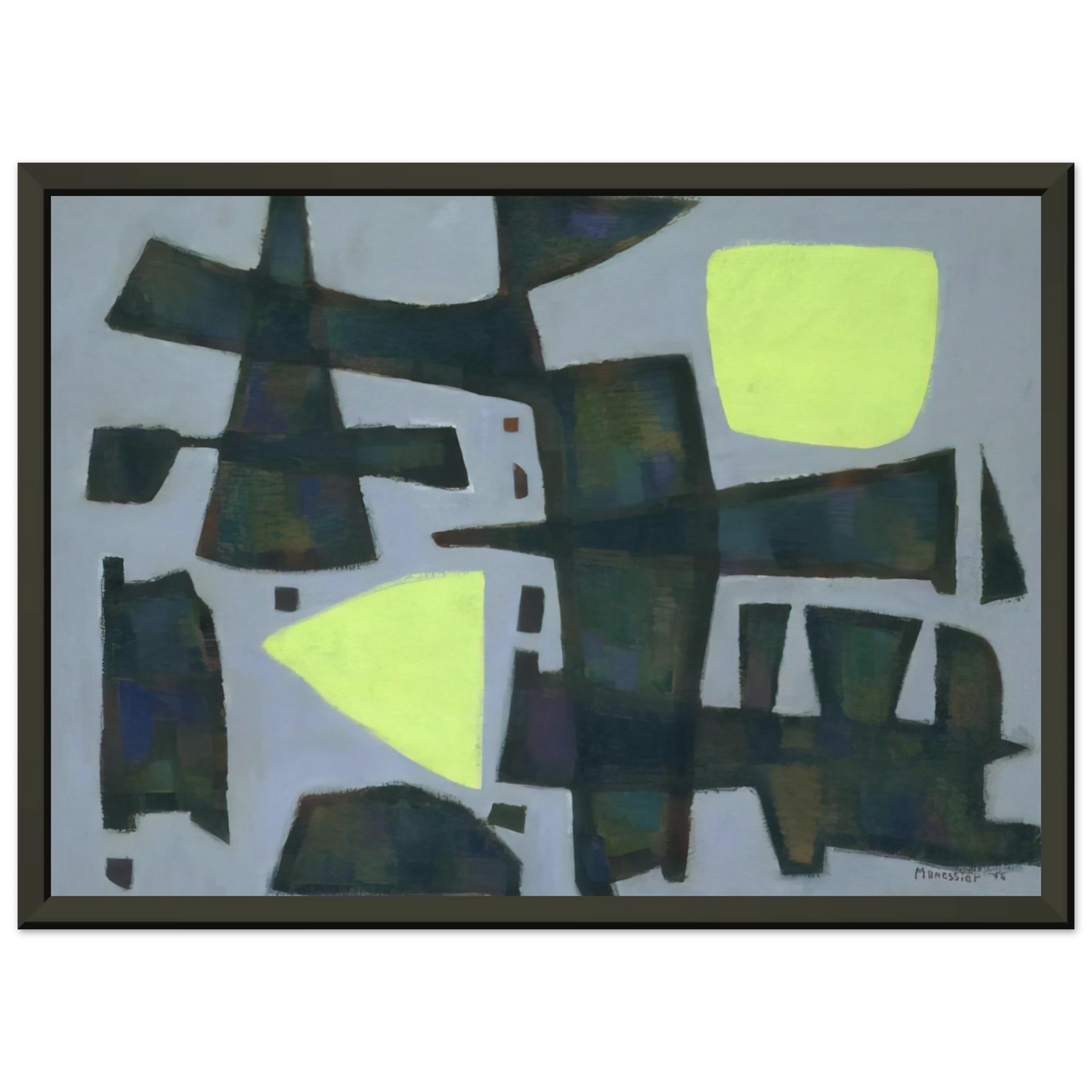 Alfred Manessier 12 1956 Framed Art Print - Aluminum Frame - 60x80 cm / 24x32 inches