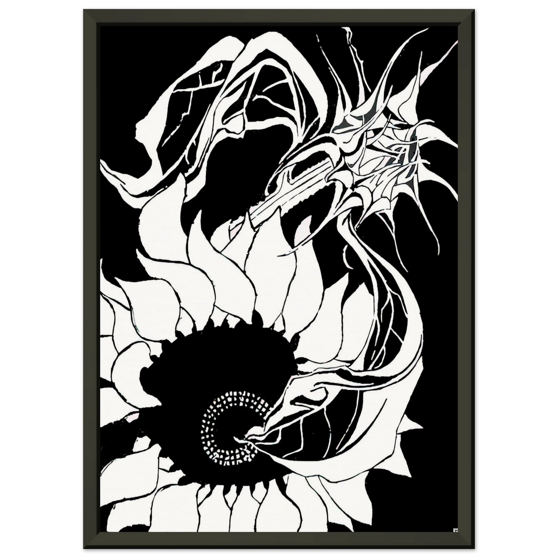 MC Escher  SUNFLOWERS Framed Art Print  - Aluminum Frame - 40x50 cm / 16x20 inches