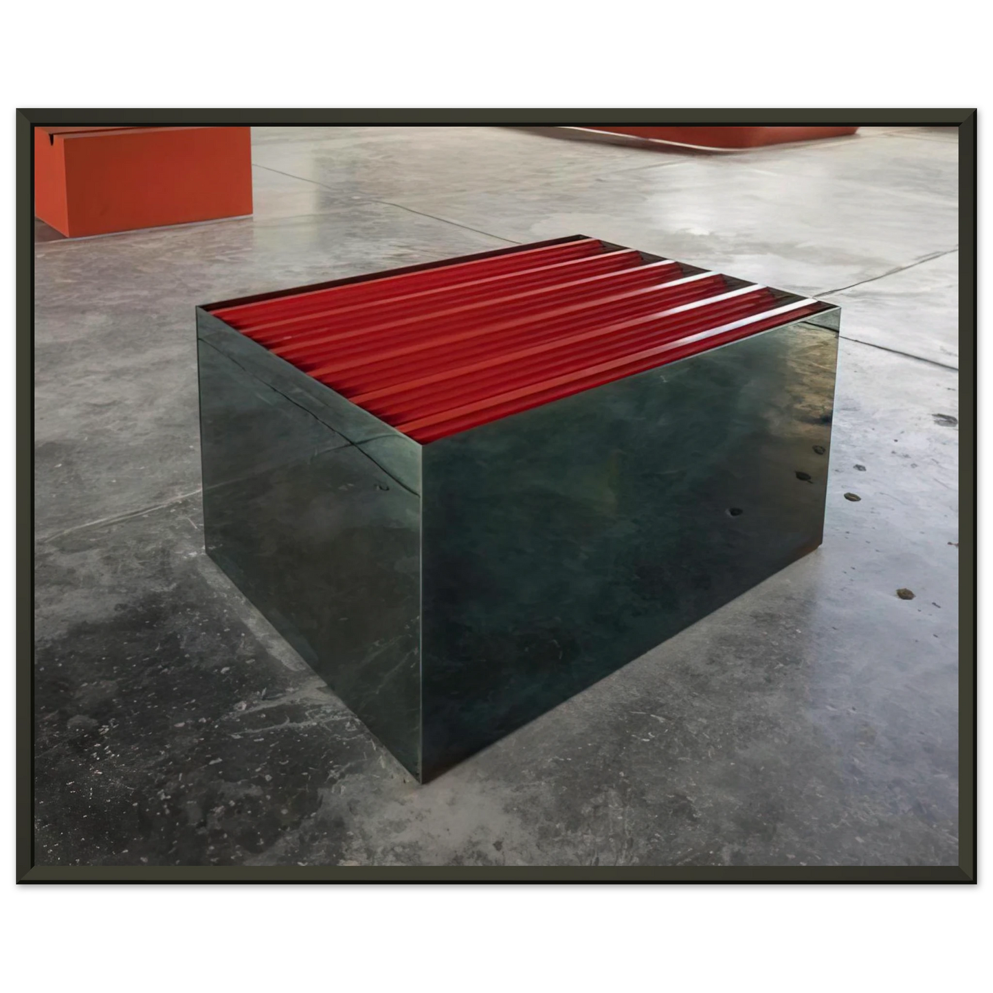 Donald Judd Untitled The Block 1965 Framed Art Print - Aluminum Frame - 40x50 cm / 16x20 inches