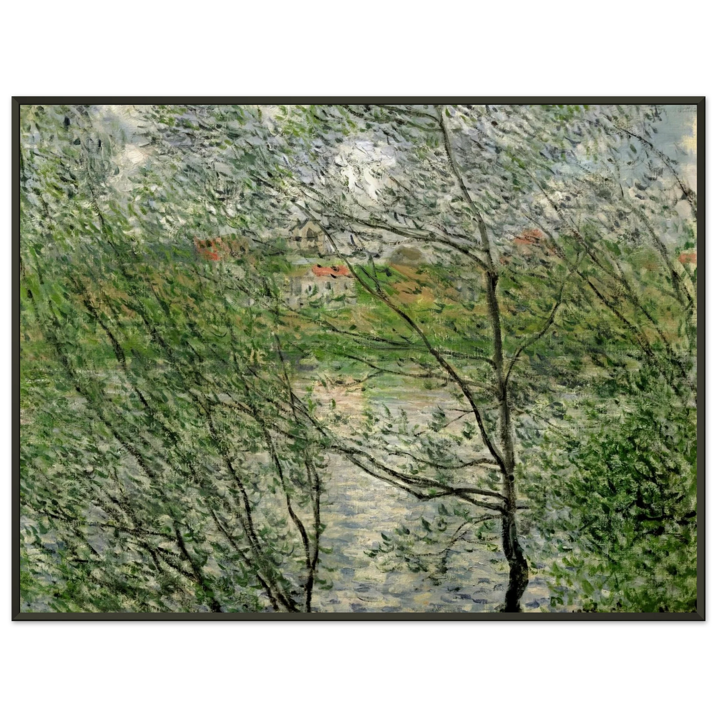 claude monet  The Isle GrandeJatte on the Siene Framed Art Print  - Aluminum Frame - 40x50 cm / 16x20 inches