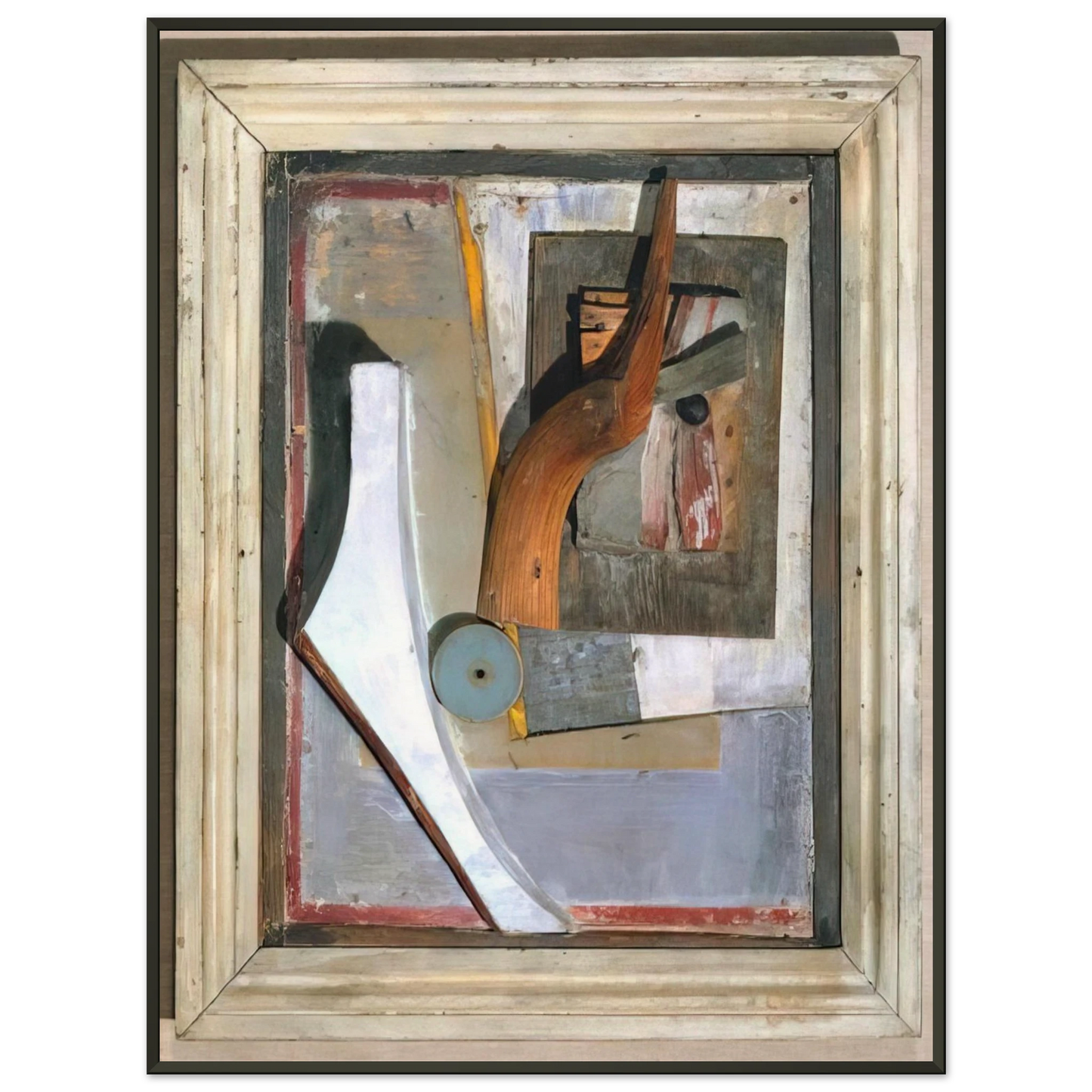 Kurt Schwitters RELIEF IN RELIEF 1945 Framed Art Print - Aluminum Frame - 70x100 cm / 28x40 inches