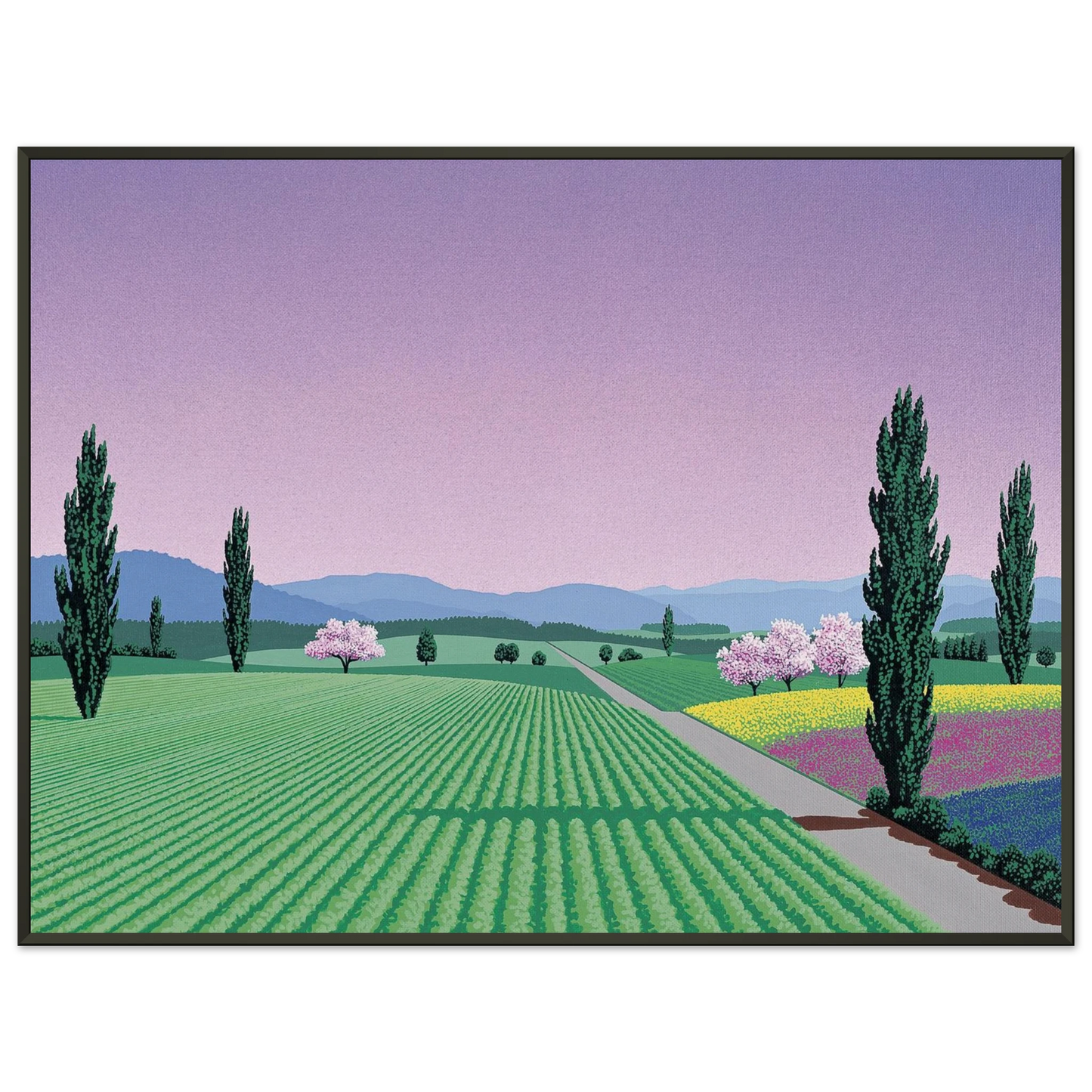 Hiroshi Nagai Farmlands Framed Art Print - Aluminum Frame - 60x80 cm / 24x32 inches
