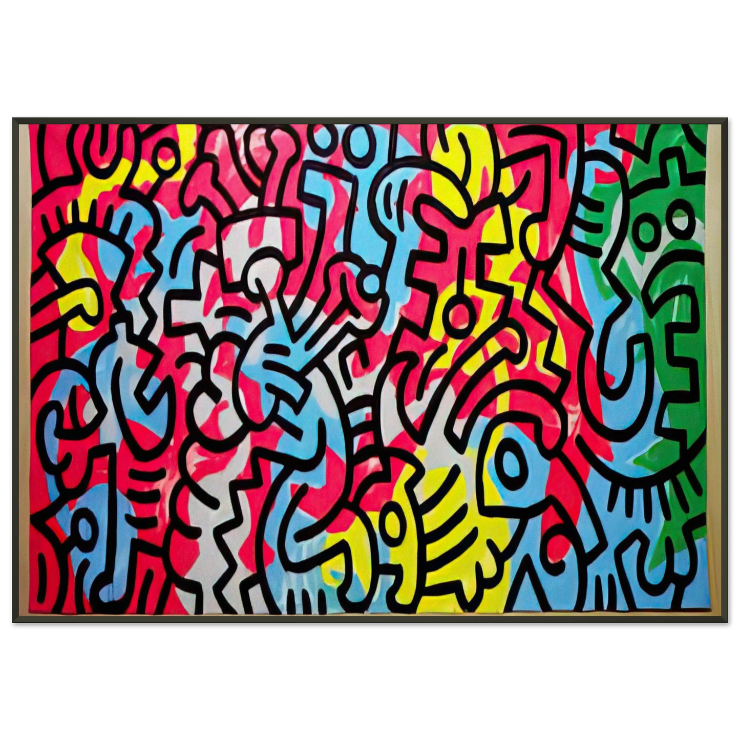 Keith Haring UNTITLED 1987 Framed Art Print - Aluminum Frame - 21x29.7 cm / 8x12"