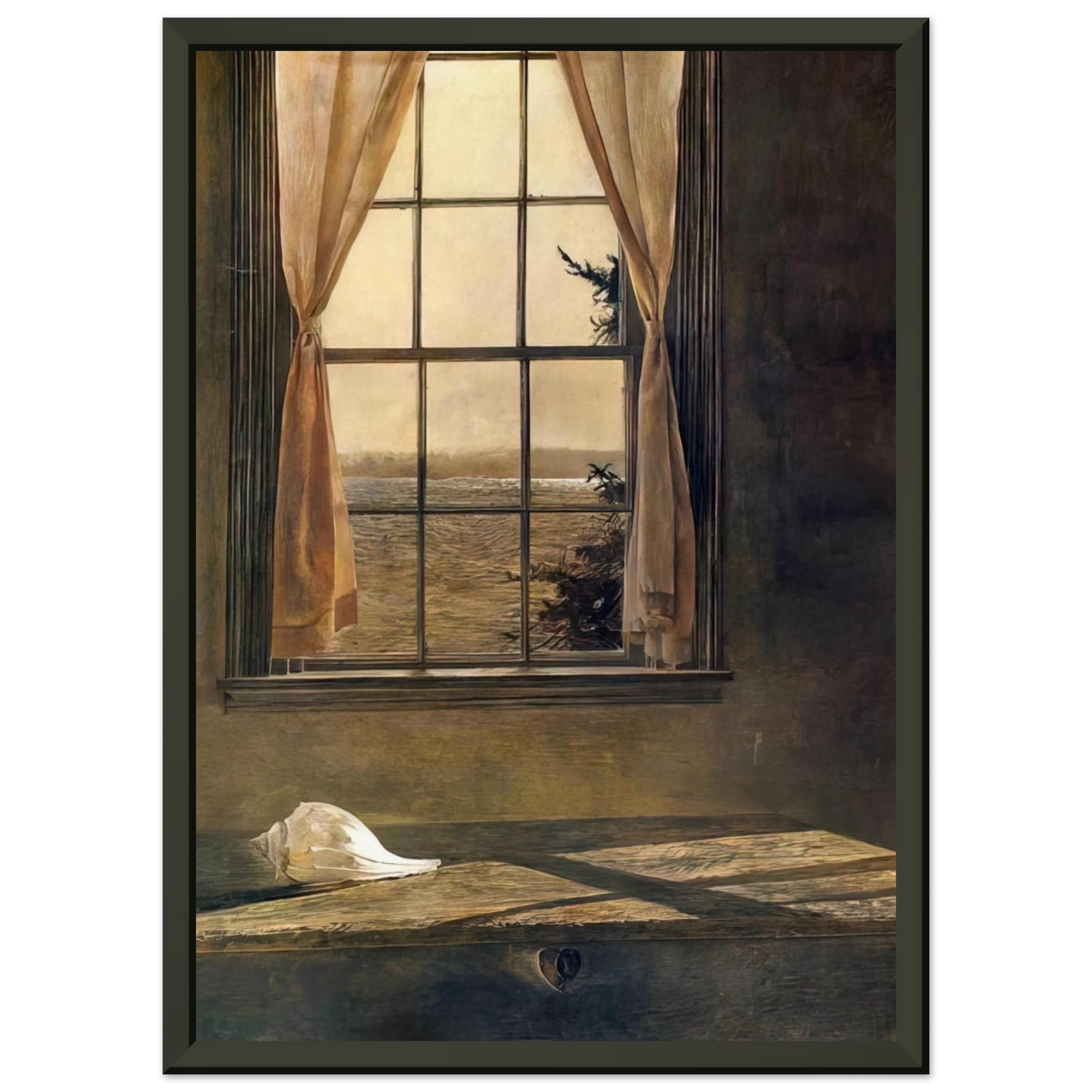 Andrew Wyeth HER ROOM Framed Art Print - Aluminum Frame - 40x50 cm / 16x20 inches