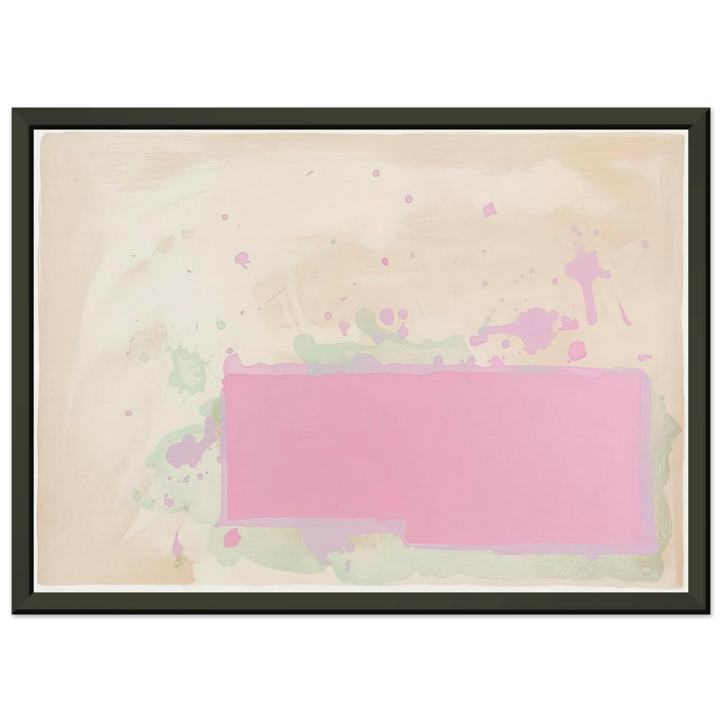 John Hoyland OrangePinkGreen 1971 Framed Art Print - Aluminum Frame - 70x100 cm / 28x40 inches