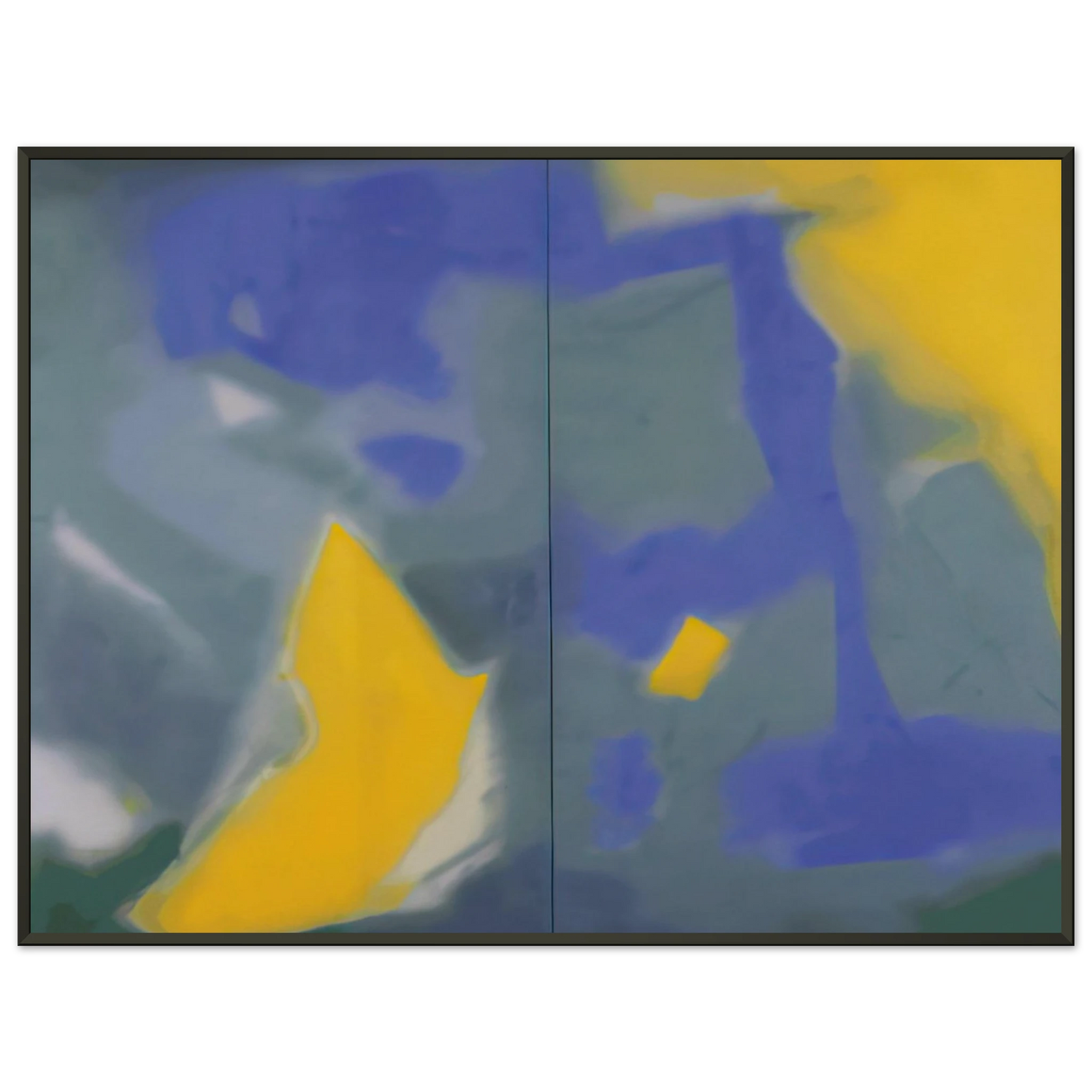 Esteban Vicente DIPTYCH 1987 Framed Art Print - Aluminum Frame - 60x80 cm / 24x32 inches