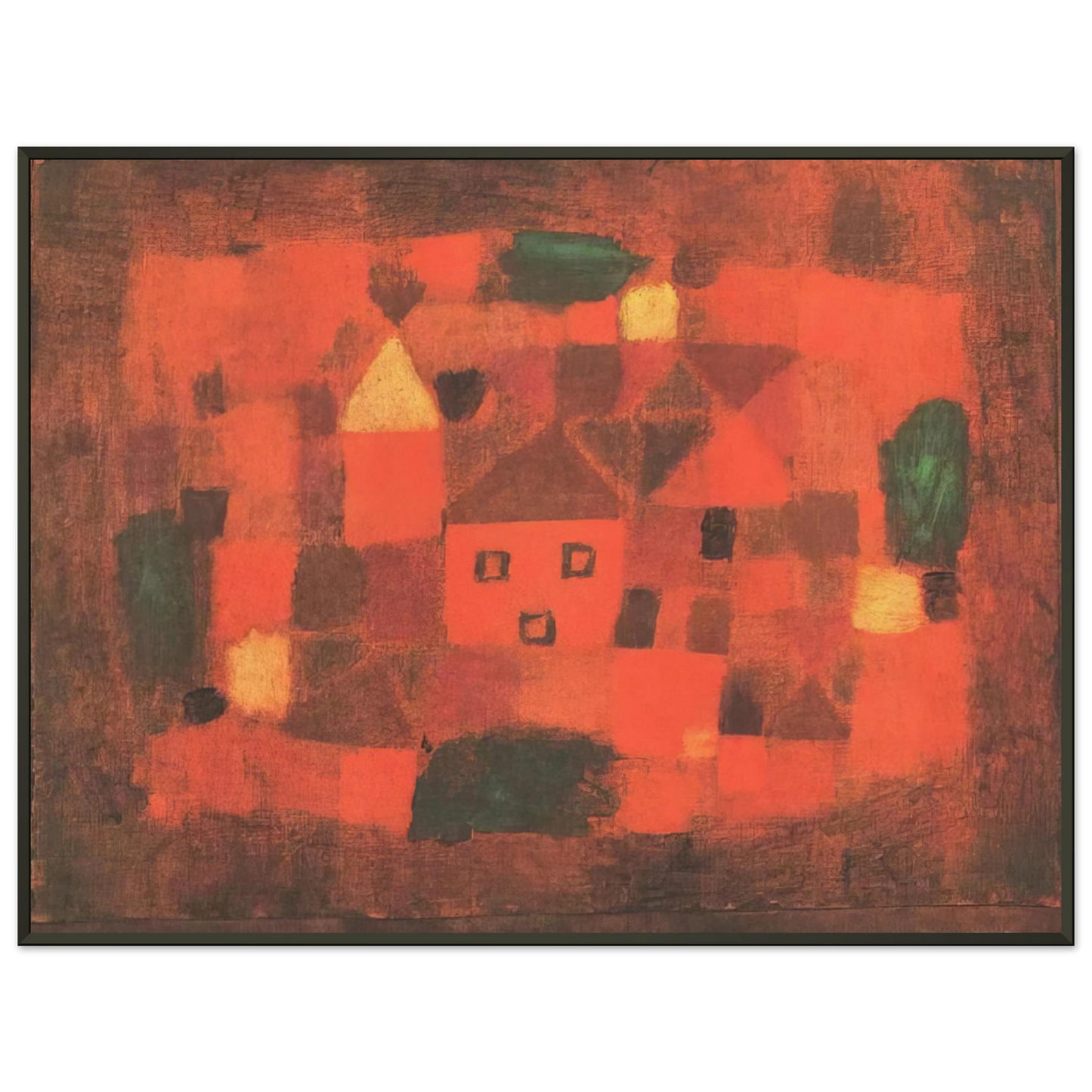 Paul Klee LANDSCAPE WITH SUNSET 1923 Framed Art Print - Aluminum Frame - 60x80 cm / 24x32 inches