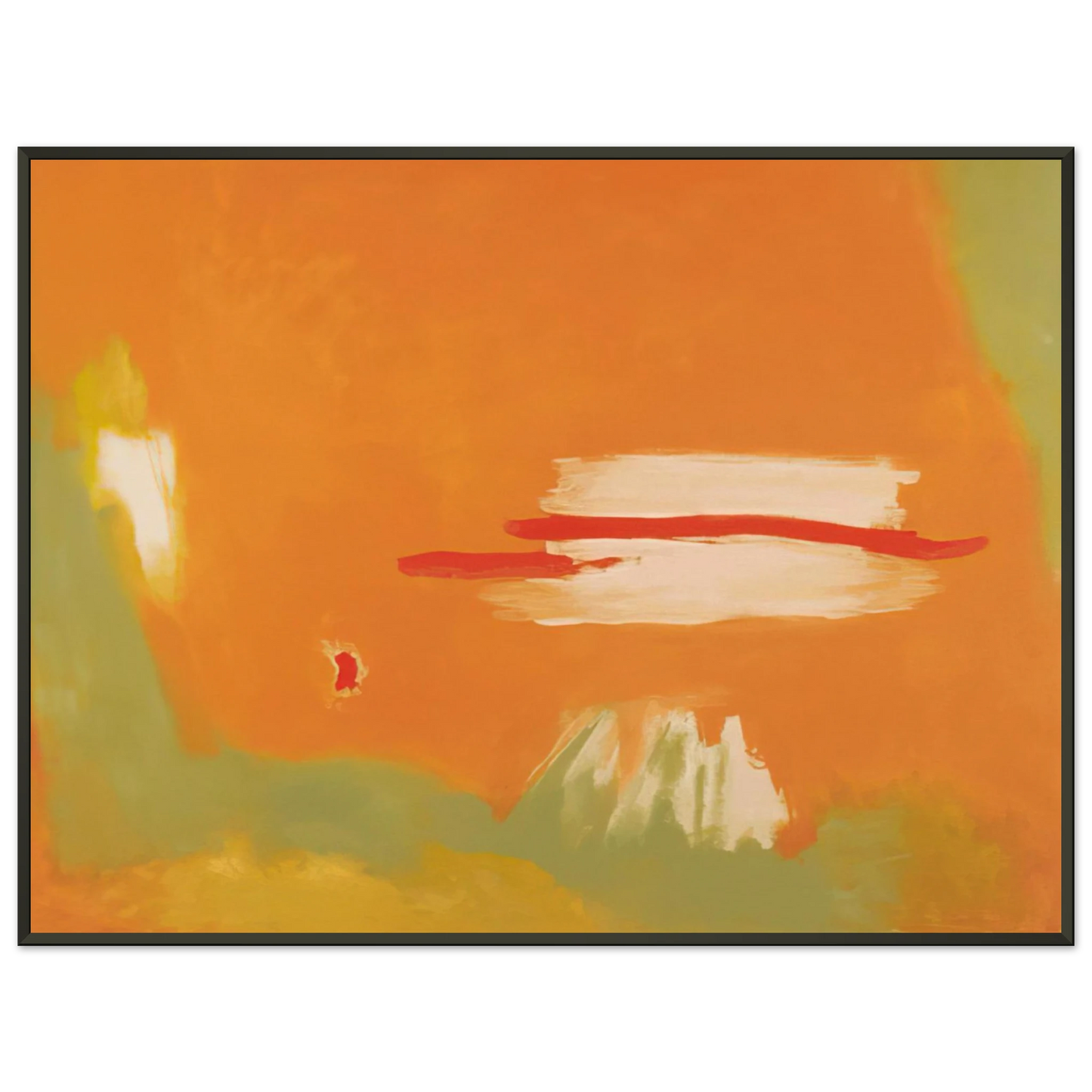 Esteban Vicente RED ACROSS 1996 Framed Art Print - Aluminum Frame - 60x80 cm / 24x32 inches