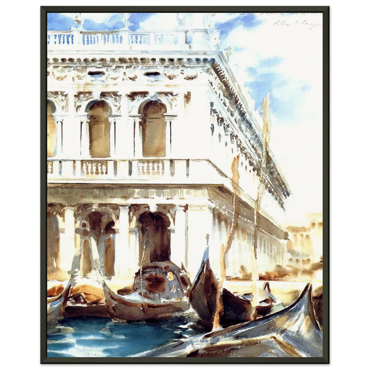 John Singer Sargent The Libreria Framed Art Print - Aluminum Frame - 60x80 cm / 24x32 inches