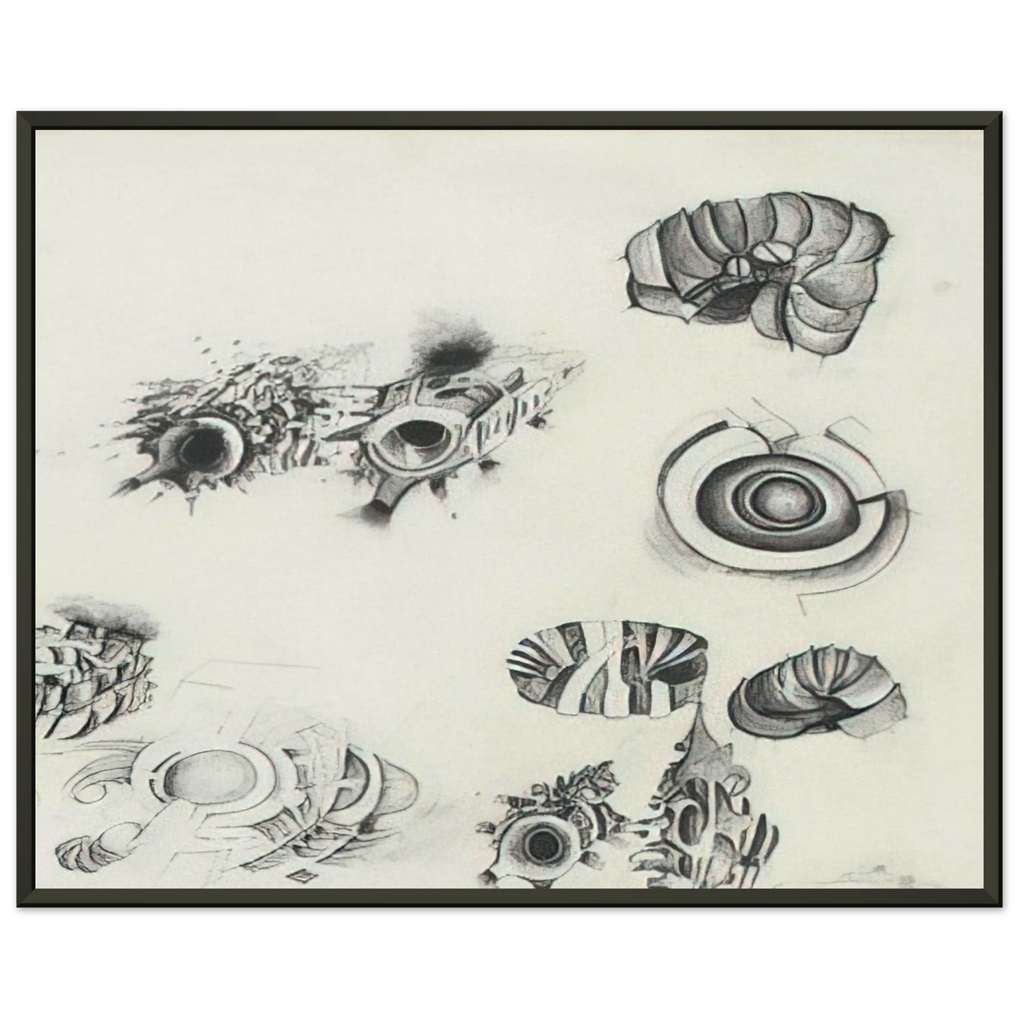 Lee Bontecou UNTITLED 1961 1 Framed Art Print - Aluminum Frame - 40x50 cm / 16x20 inches