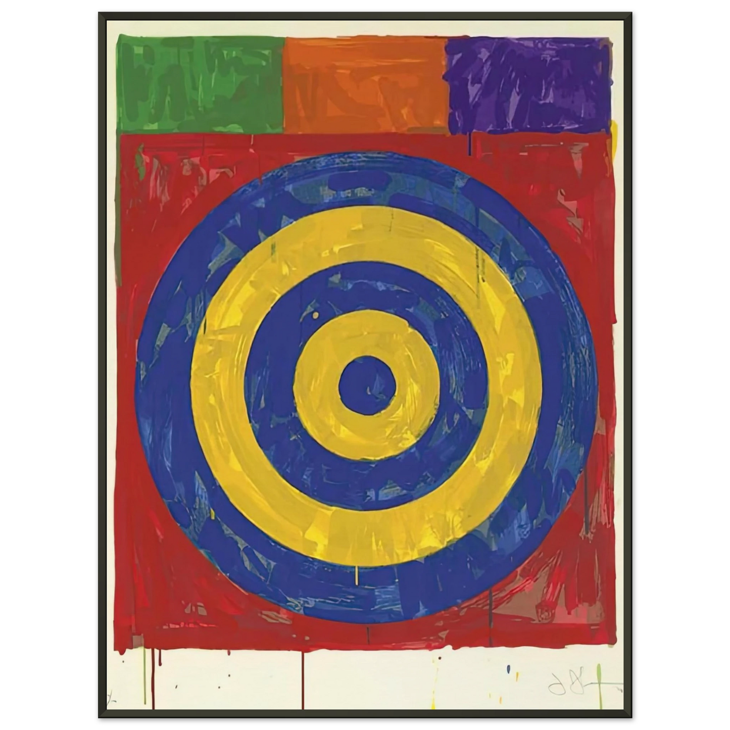 Jasper Johns TARGET ULAE 147 1974 Framed Art Print - Aluminum Frame - 60x80 cm / 24x32 inches