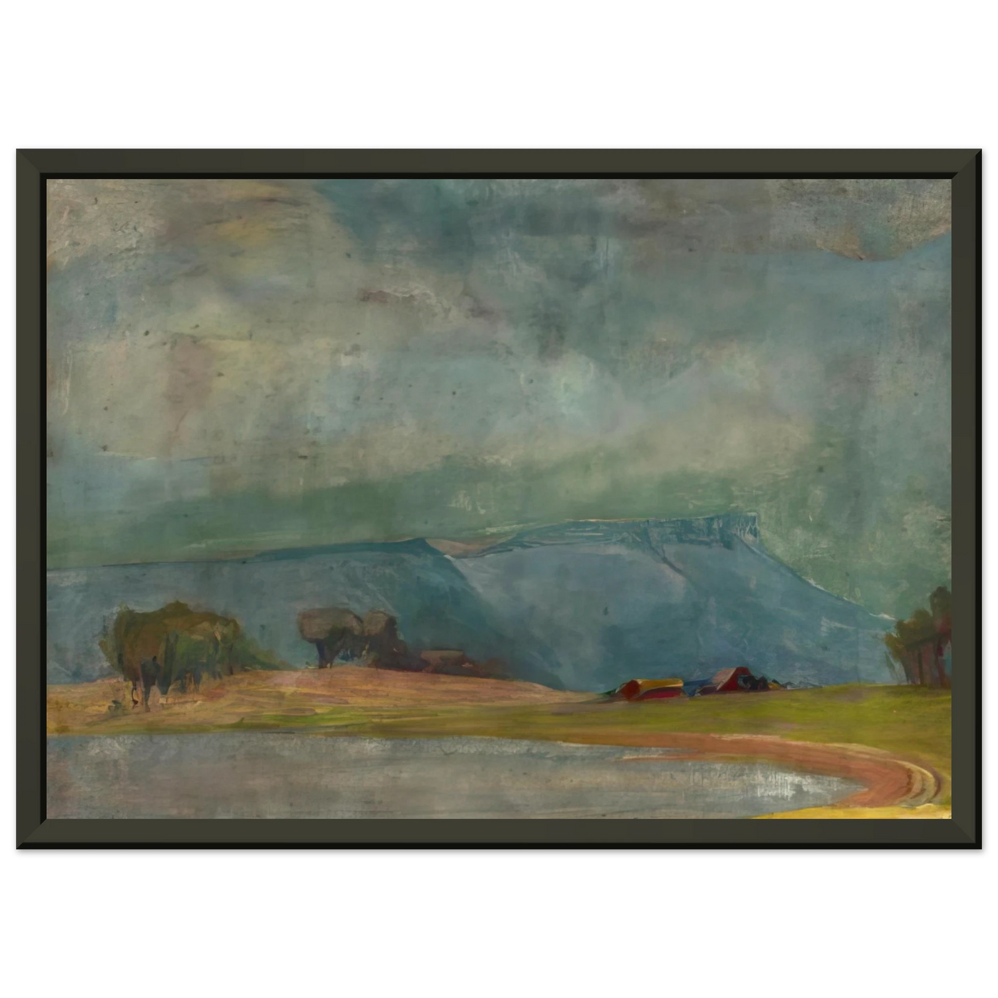 Xavier Martinez Dodge Ranch Tonalism Framed Art Print - Aluminum Frame - 60x80 cm / 24x32 inches