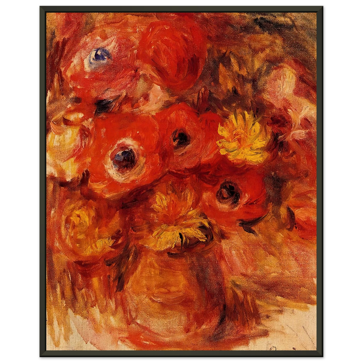 PierreAuguste Renoir Vase of Anemones Framed Art Print - Aluminum Frame - 60x80 cm / 24x32 inches
