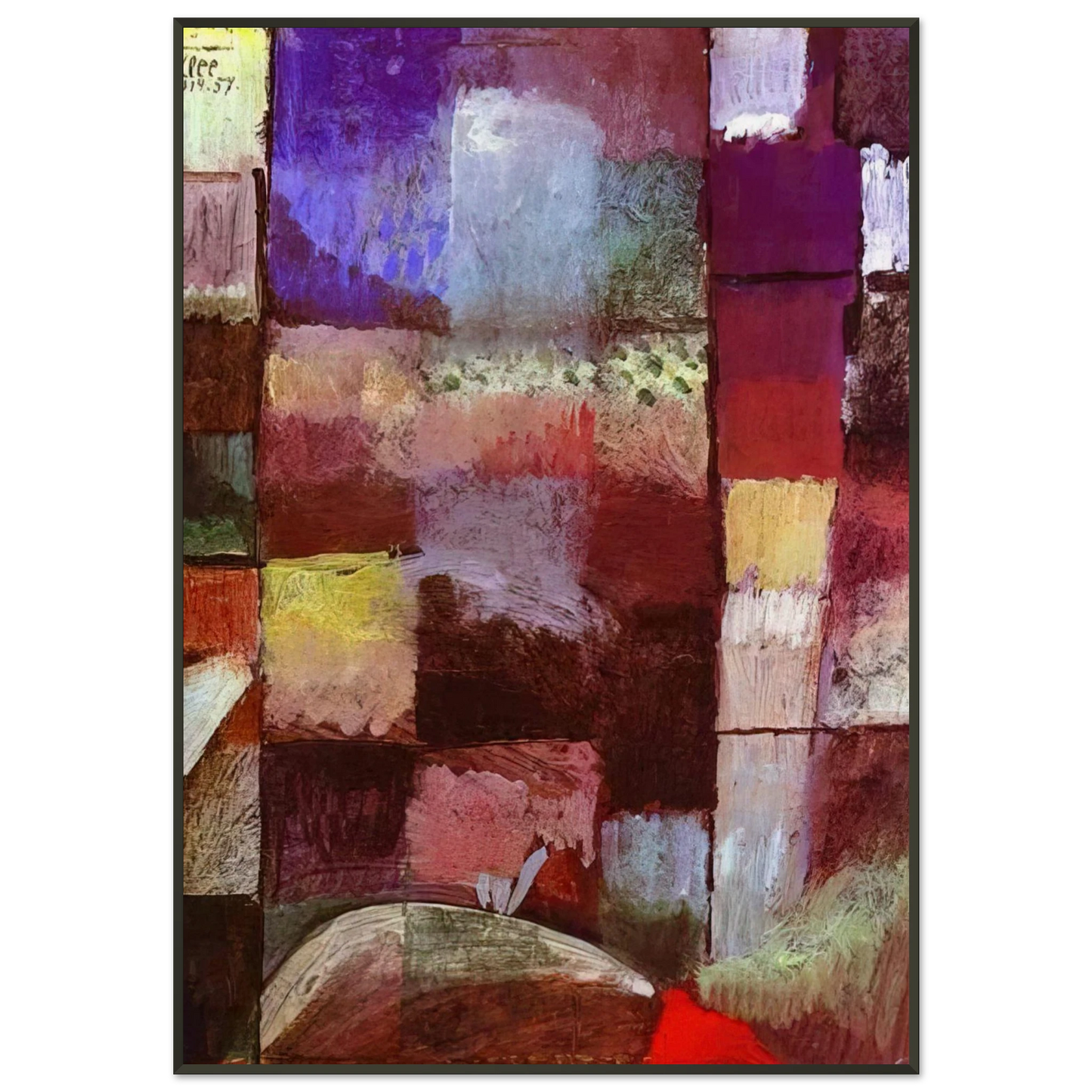 Paul Klee HAMAMET 1914 Framed Art Print - Aluminum Frame - 21x29.7 cm / 8x12"