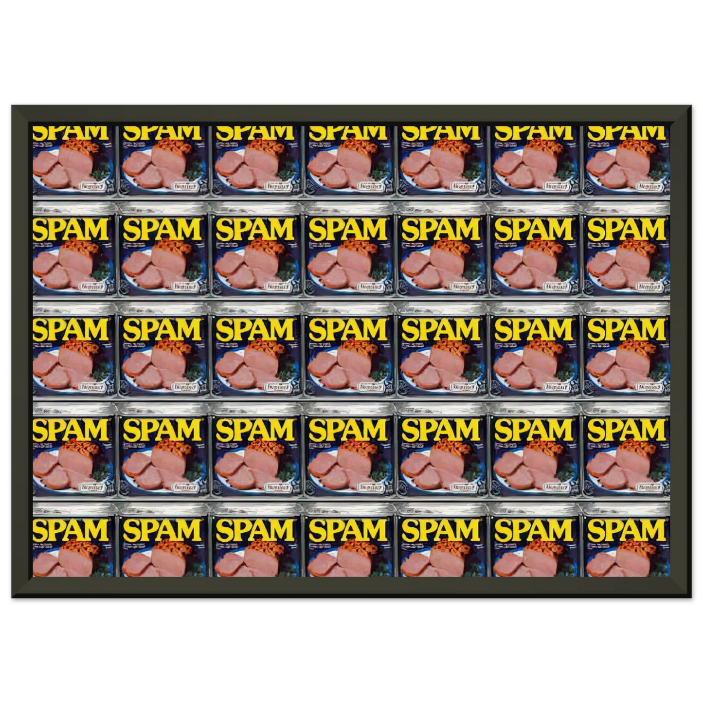 Andy Warhol Spam Framed Art Print - Aluminum Frame - 60x80 cm / 24x32 inches