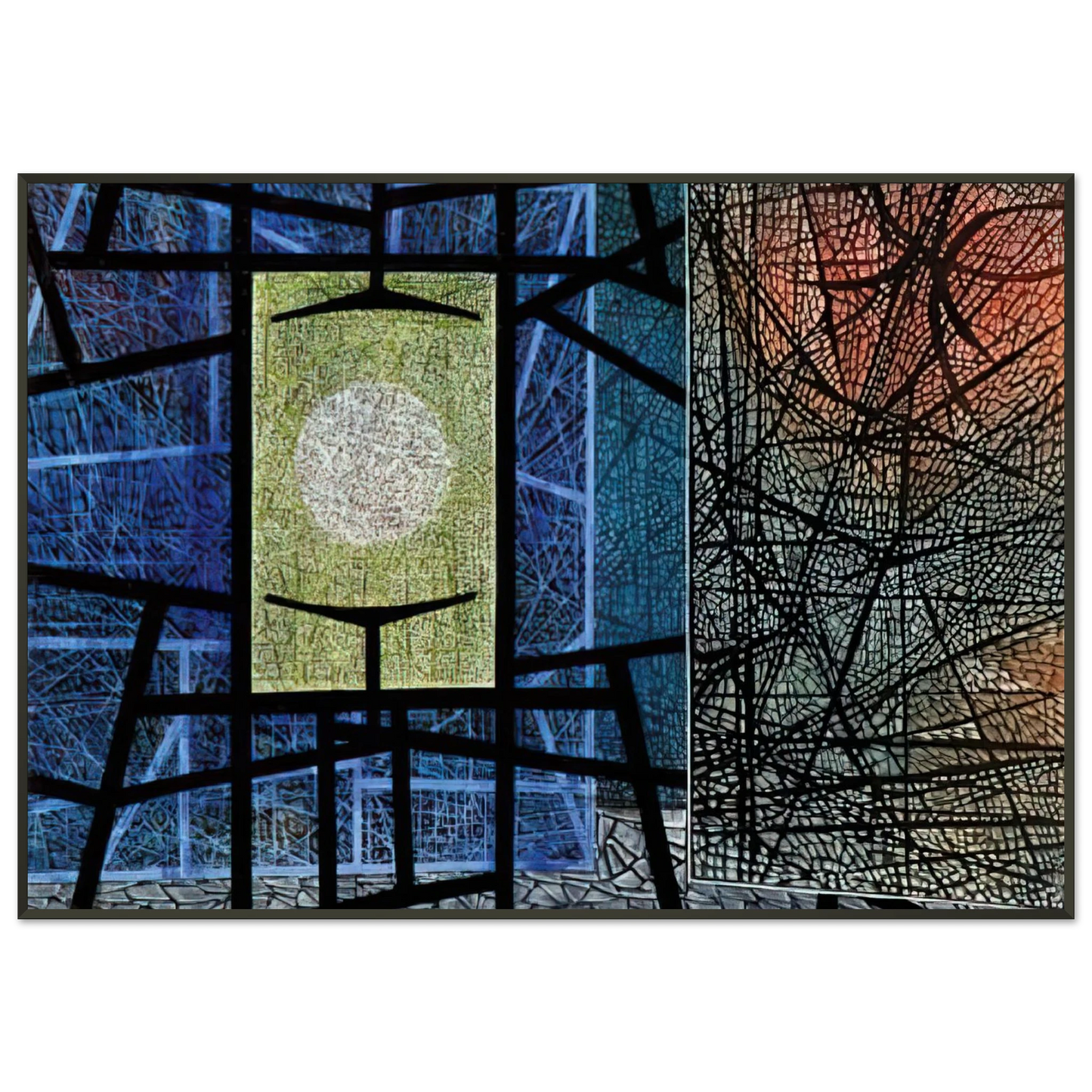 Jimmy Ernst Equations 1965 Framed Art Print - Aluminum Frame - 21x29.7 cm / 8x12"