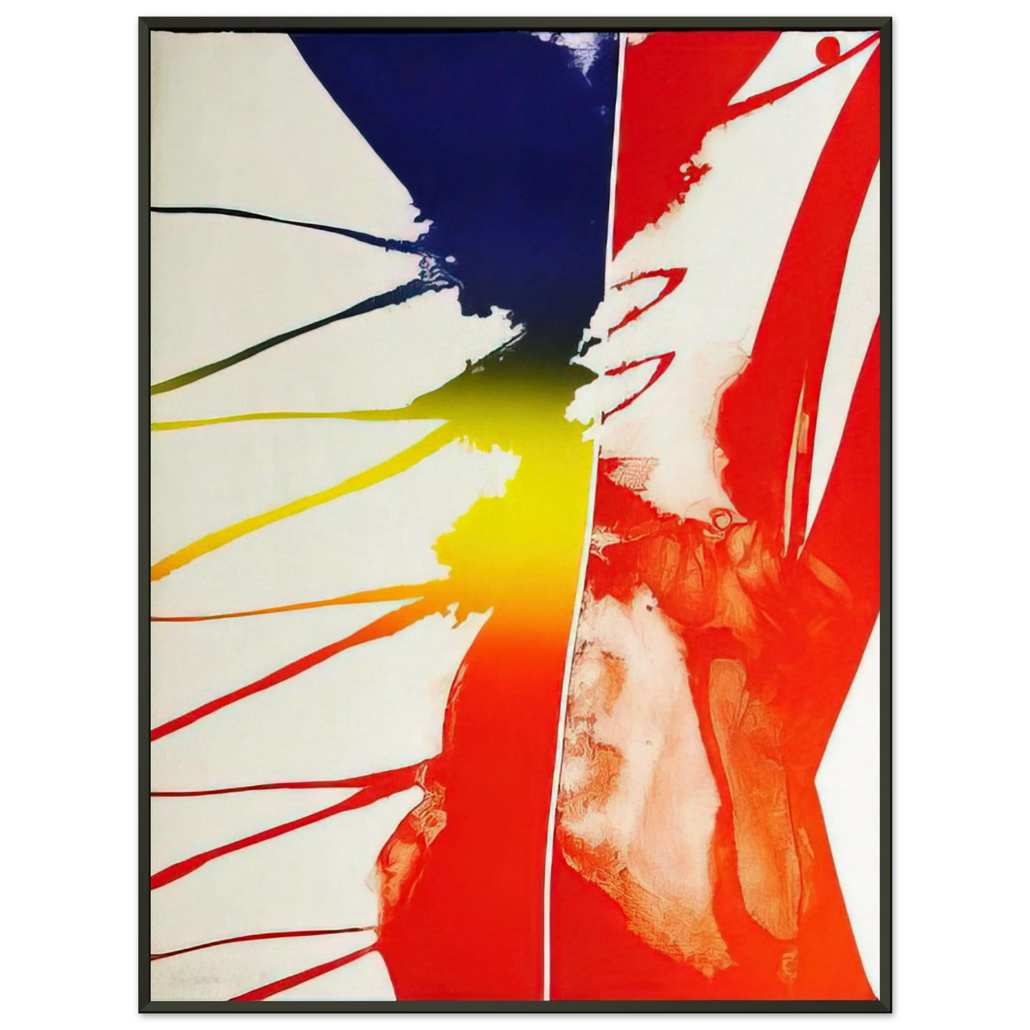 Paul Jenkins  Continental Divide  1981 Framed Art Print  - Aluminum Frame - 60x80 cm / 24x32 inches