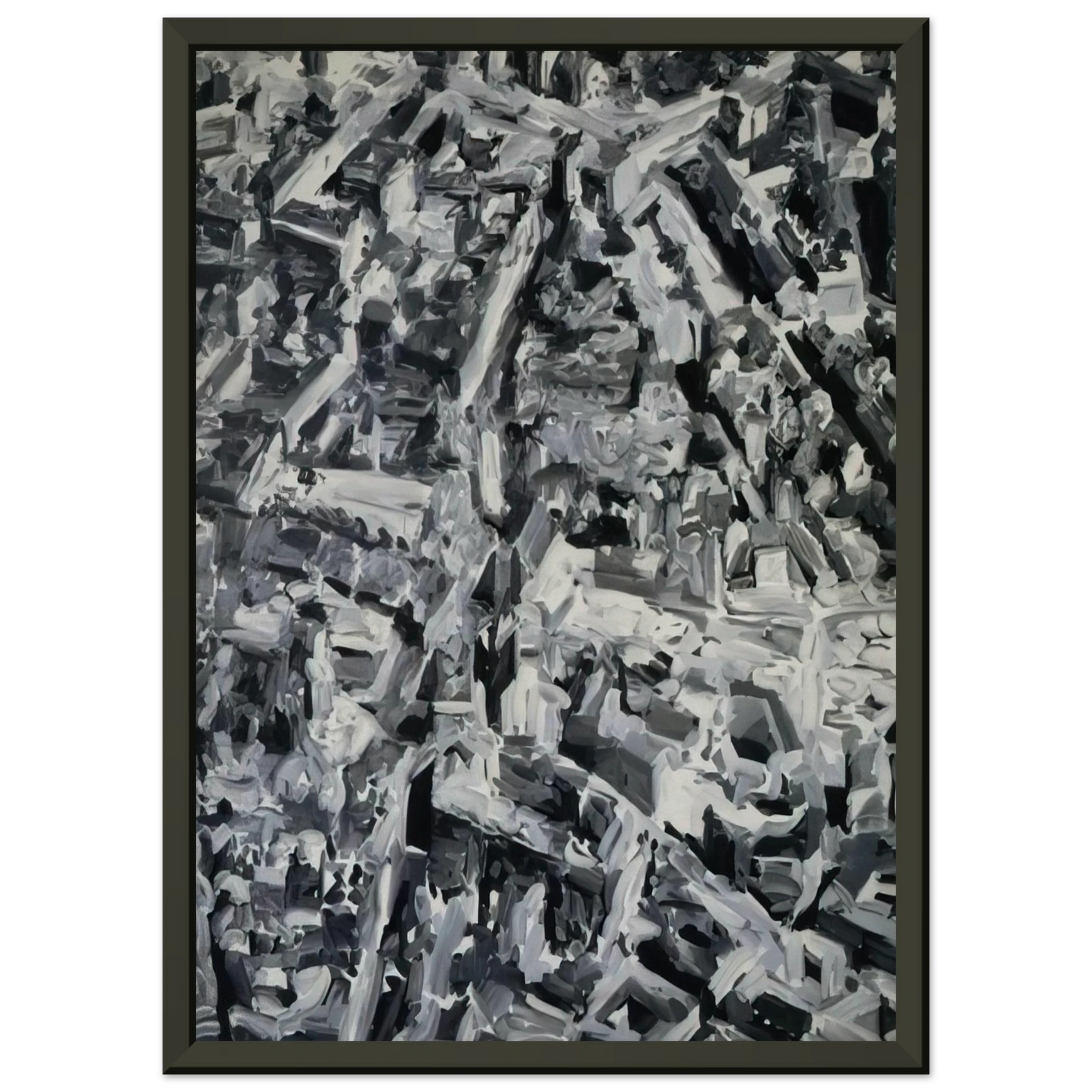Gerhard Richter TOWNSCAPE F 1968 Framed Art Print - Aluminum Frame - 70x100 cm / 28x40 inches