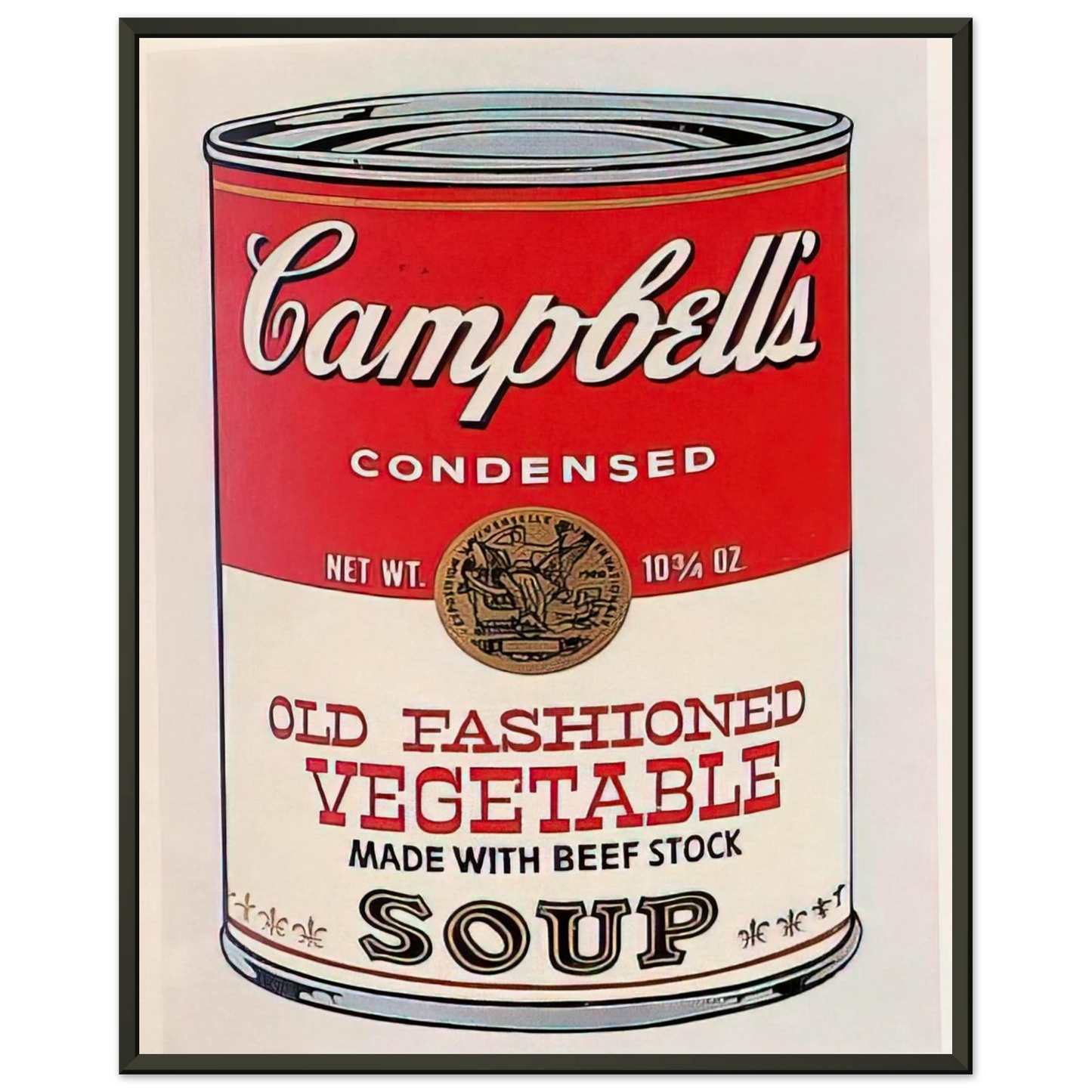 Andy Warhol Campbells Soup Can Old Fashioned Vegetable Framed Art Print - Aluminum Frame - 40x50 cm / 16x20 inches